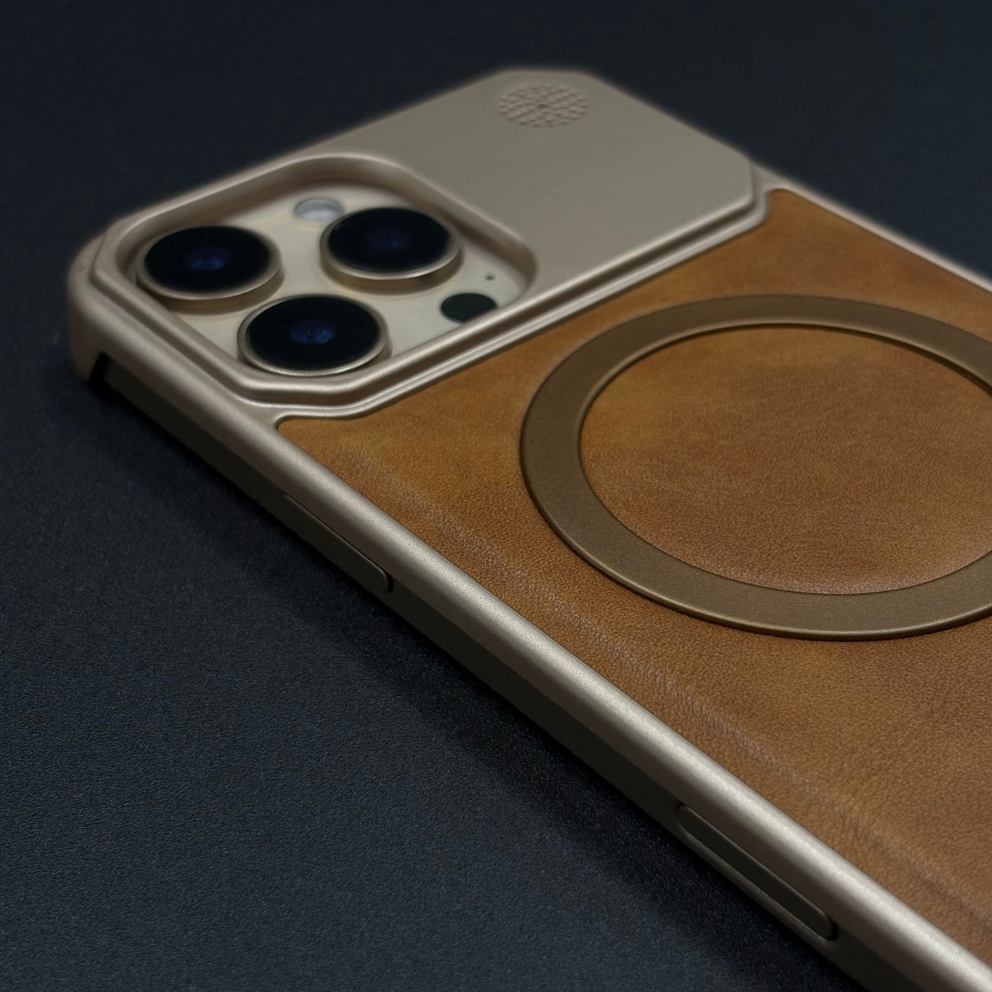 Luxury Leather MagSafe Case for iPhone Series | AeroFlex Hard Borderless Design