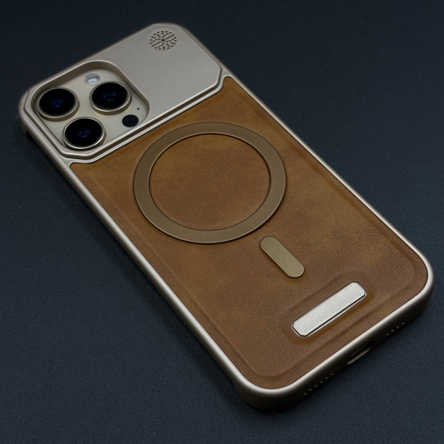 Luxury Leather MagSafe Case for iPhone Series | AeroFlex Hard Borderless Design