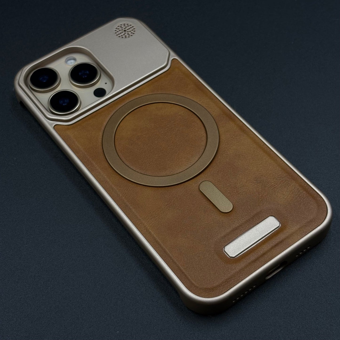 Luxury Leather MagSafe Case for iPhone Series | AeroFlex Hard Borderless Design