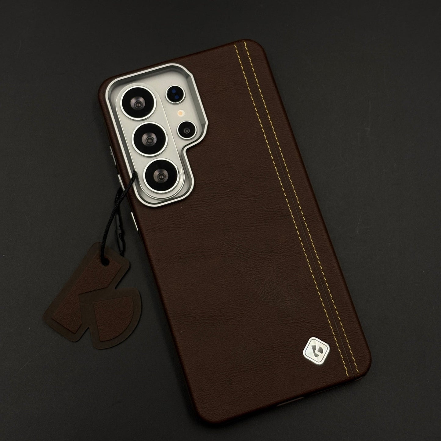 Stitched Leather Hidden MagSafe Case for Samsung Galaxy S26 Ultra