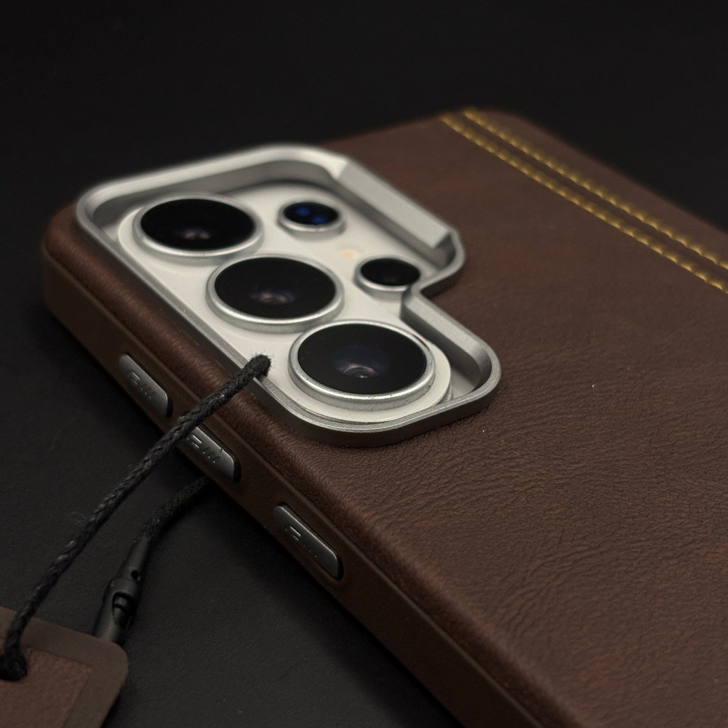 Stitched Leather Hidden MagSafe Case for Samsung Galaxy S26 Ultra