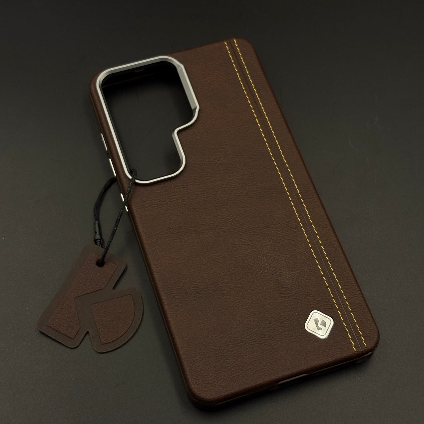 Stitched Leather Hidden MagSafe Case for Samsung Galaxy S26 Ultra