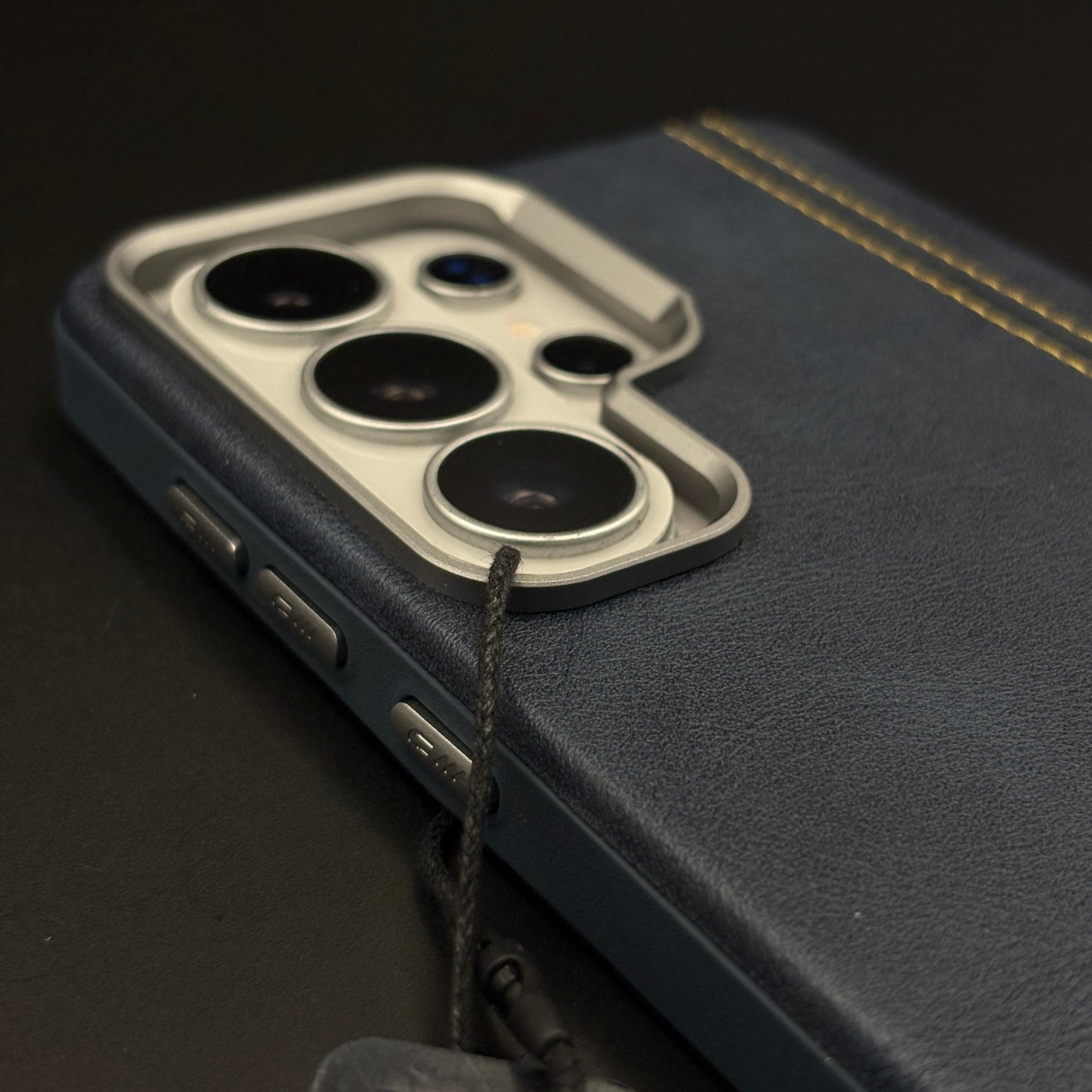 Stitched Leather Hidden MagSafe Case for Samsung Galaxy S26 Ultra