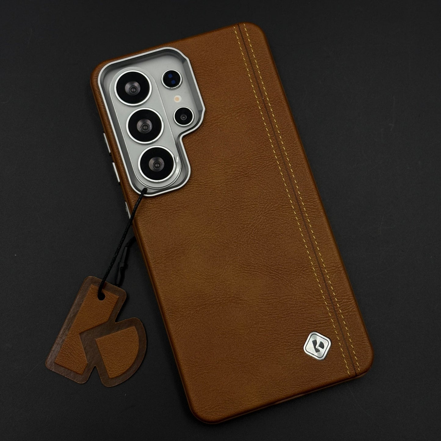 Stitched Leather Hidden MagSafe Case for Samsung Galaxy S26 Ultra