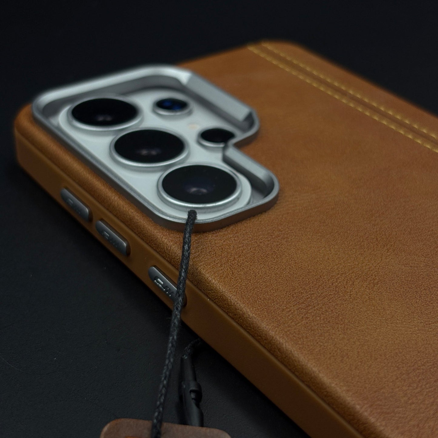 Stitched Leather Hidden MagSafe Case for Samsung Galaxy S26 Ultra