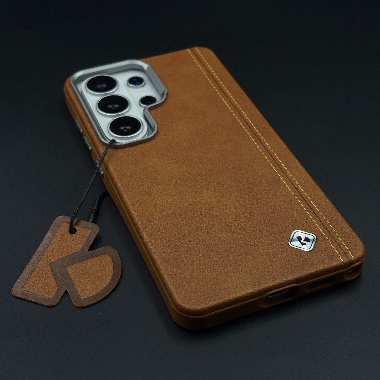 Stitched Leather Hidden MagSafe Case for Samsung Galaxy S26 Ultra
