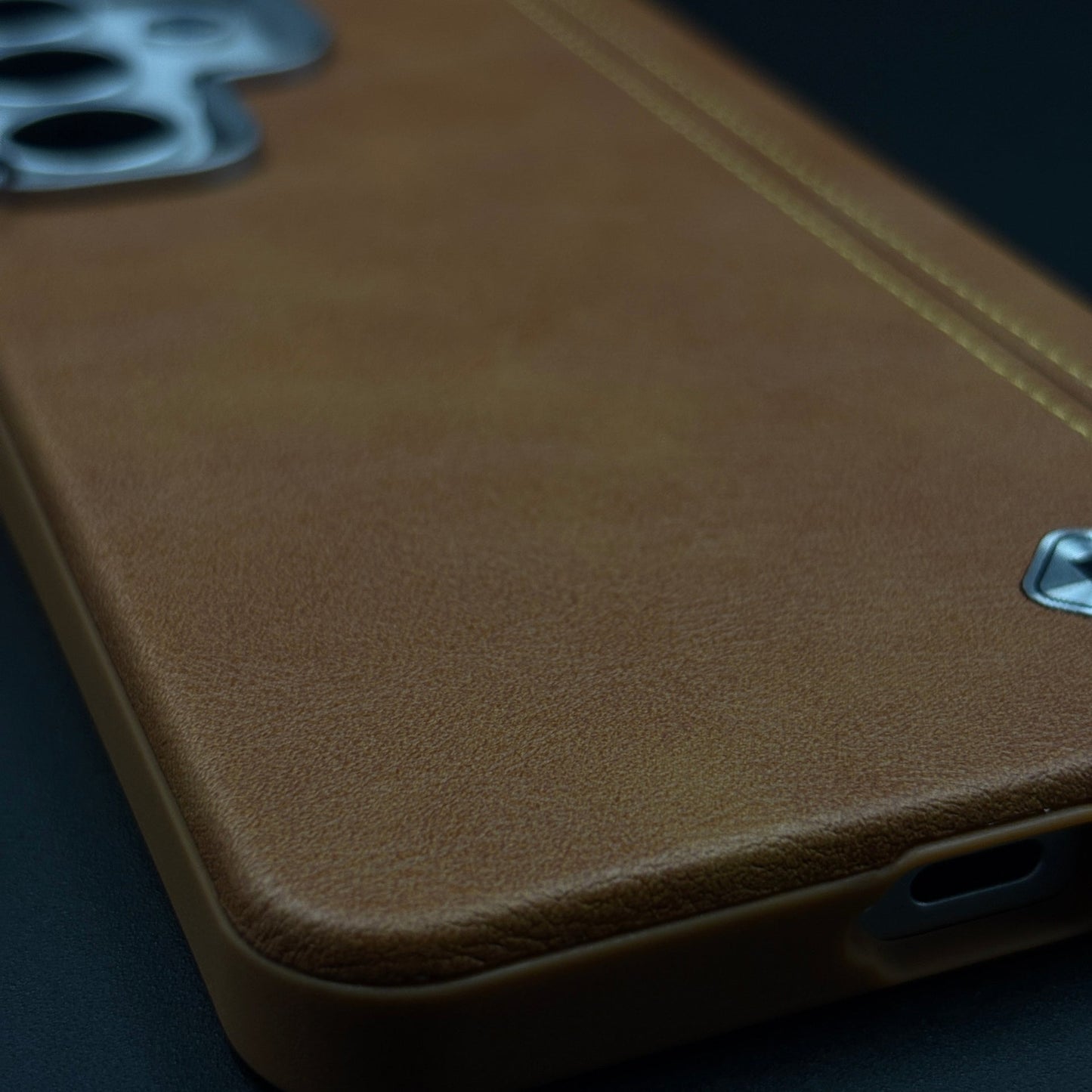 Stitched Leather Hidden MagSafe Case for Samsung Galaxy S26 Ultra