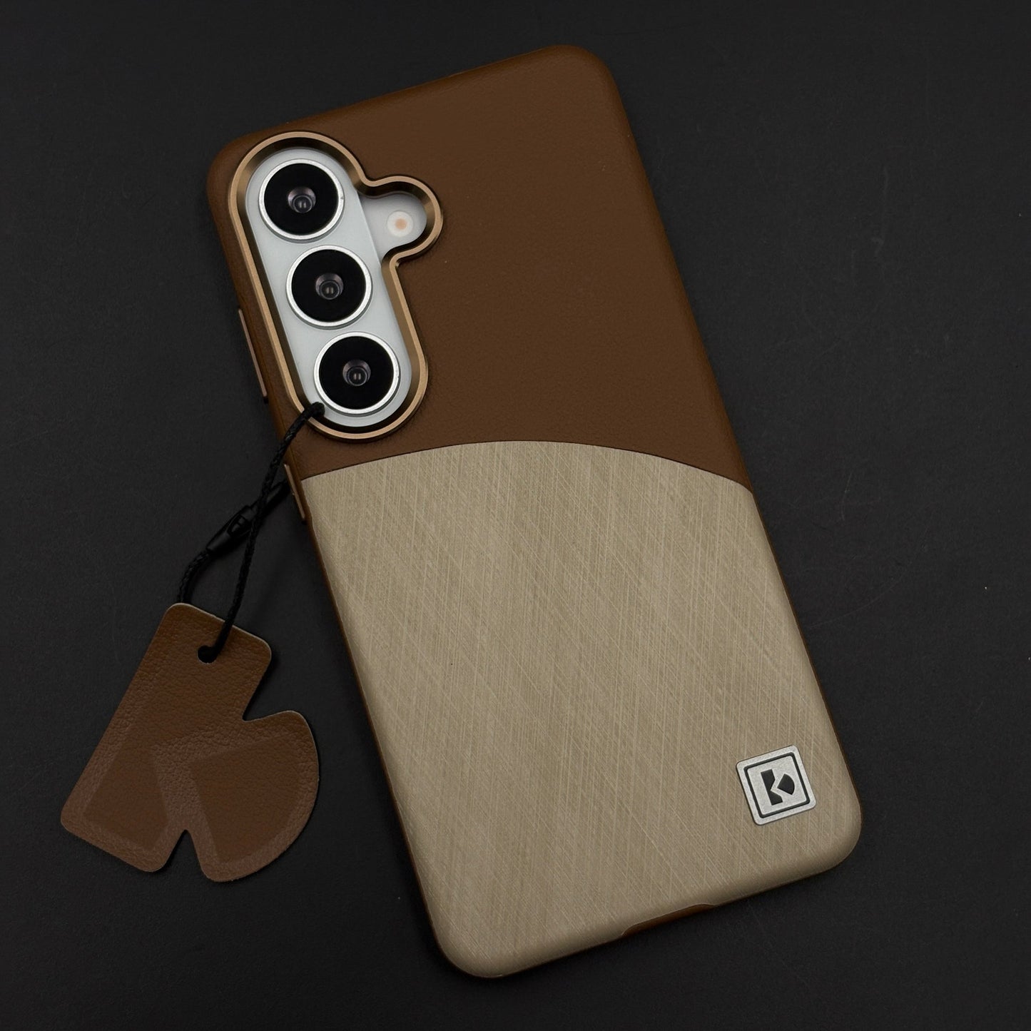 Luxury Dual-Tone Leather Hidden MagSafe Case Cover for Samsung Galaxy S26
