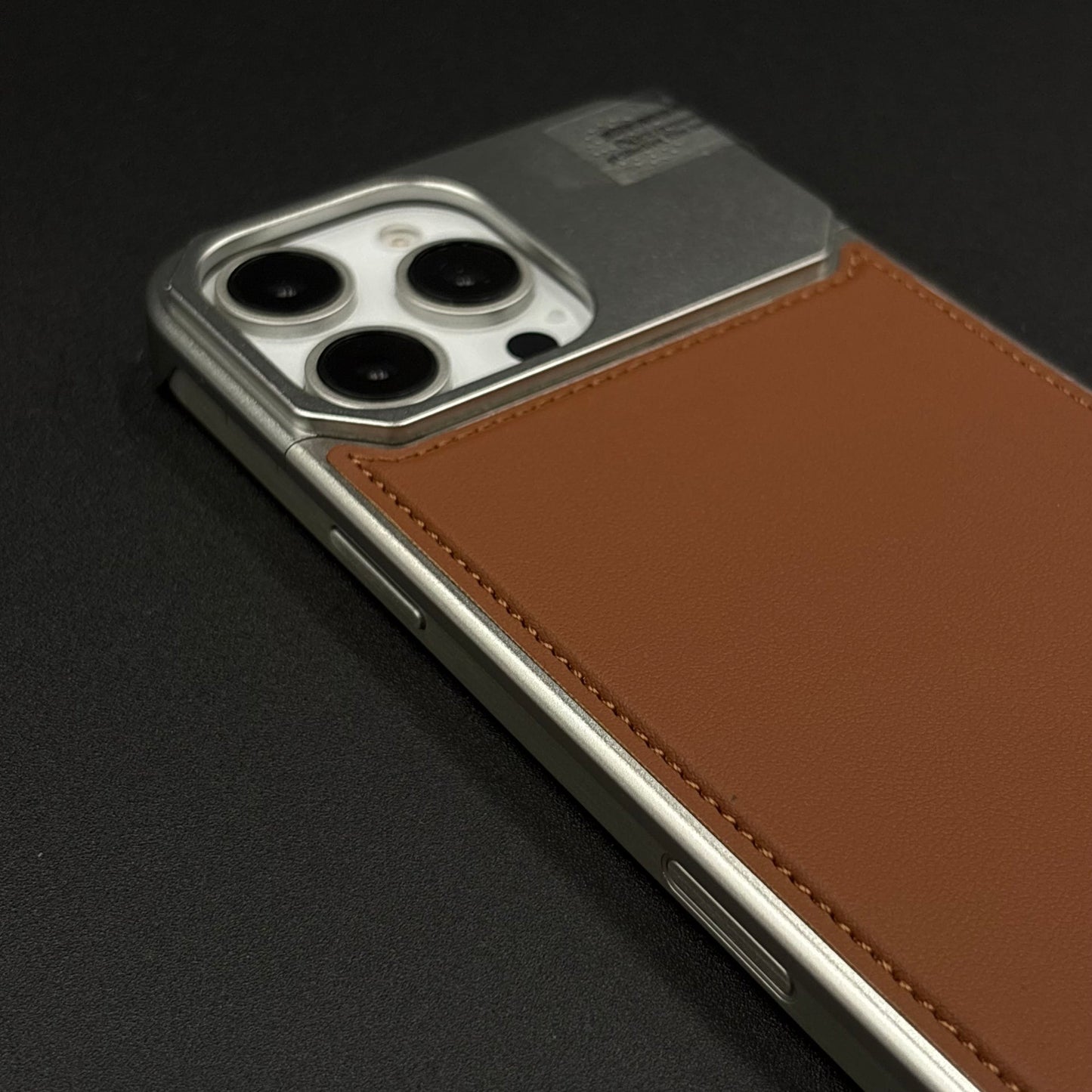 AeroFlex Aluminium Leather Case Hidden Magsafe for iPhone | Premium Metallic Frame | Hybrid Back Cover