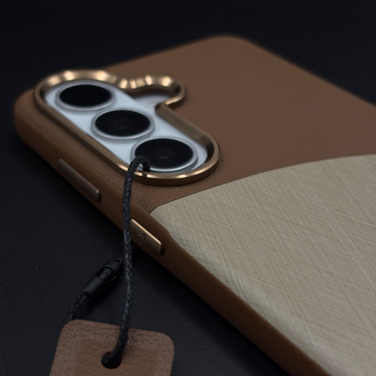 Luxury Dual-Tone Leather Hidden MagSafe Case Cover for Samsung Galaxy S26