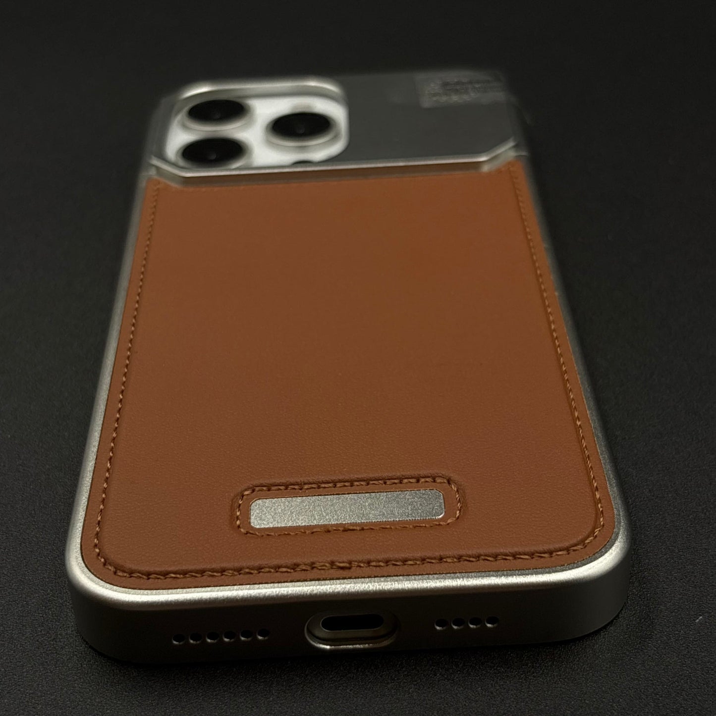 AeroFlex Aluminium Leather Case Hidden Magsafe for iPhone | Premium Metallic Frame | Hybrid Back Cover
