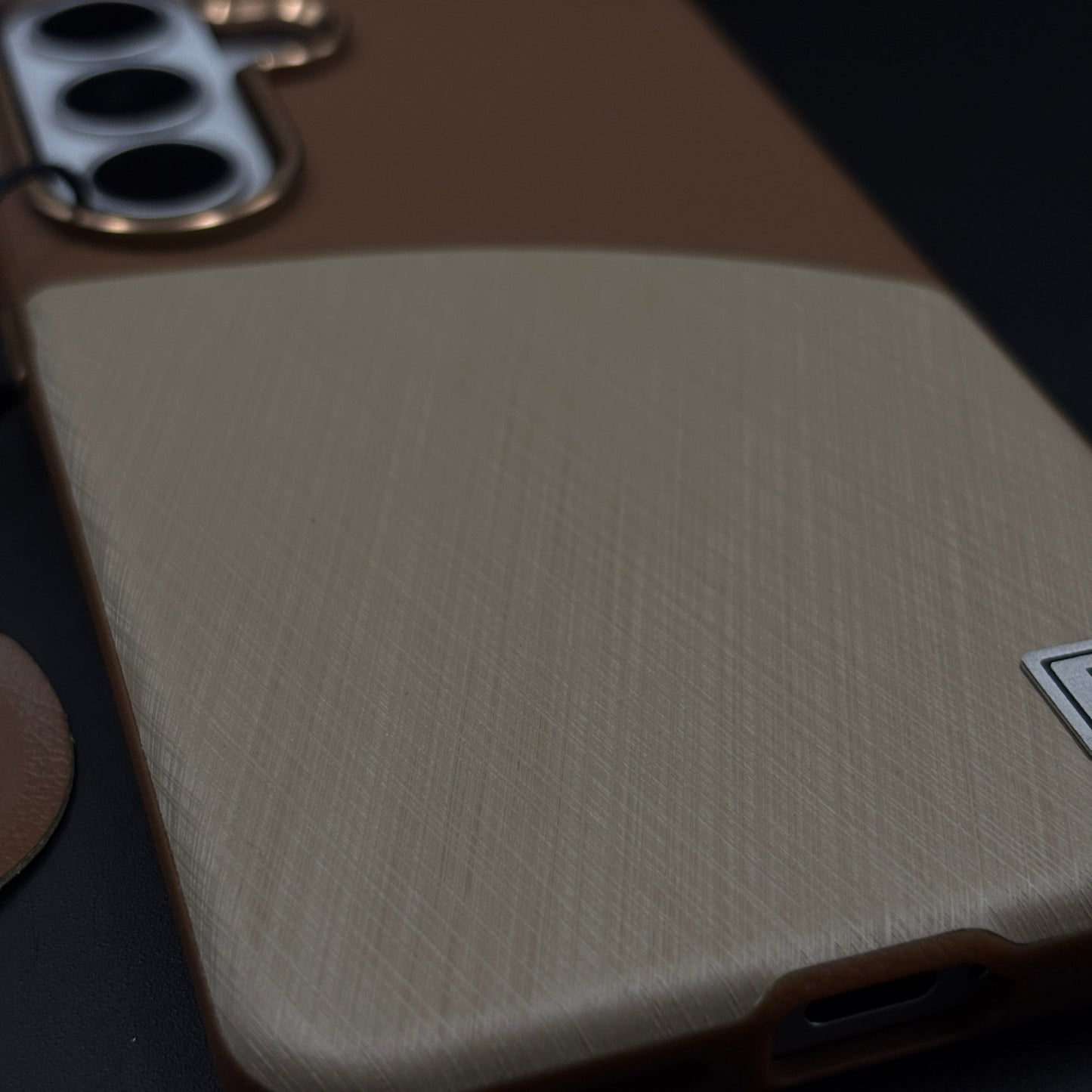 Luxury Dual-Tone Leather Hidden MagSafe Case Cover for Samsung Galaxy S26