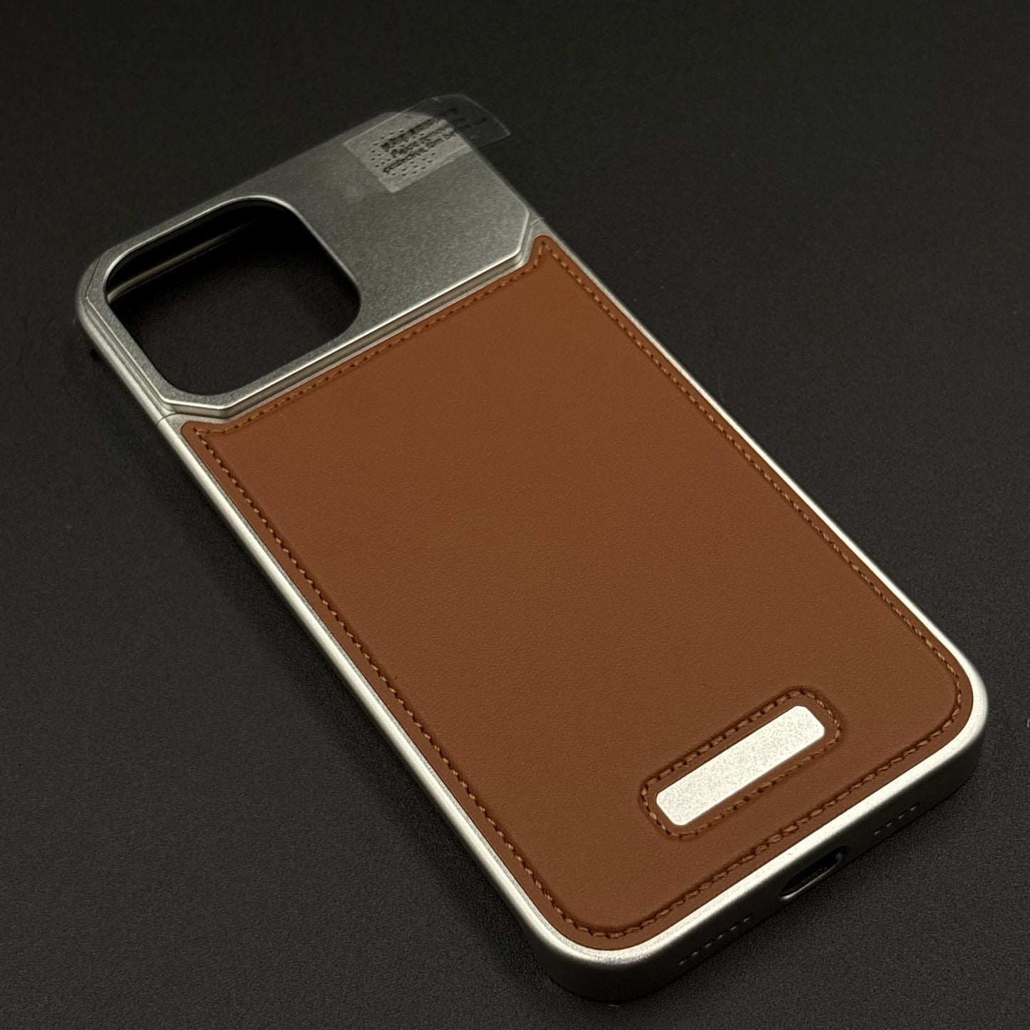AeroFlex Aluminium Leather Case Hidden Magsafe for iPhone | Premium Metallic Frame | Hybrid Back Cover