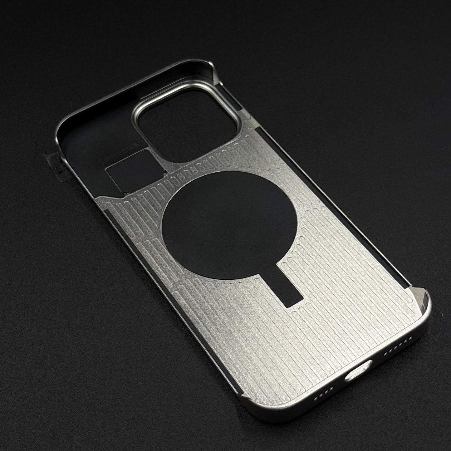AeroFlex Aluminium Leather Case Hidden Magsafe for iPhone | Premium Metallic Frame | Hybrid Back Cover