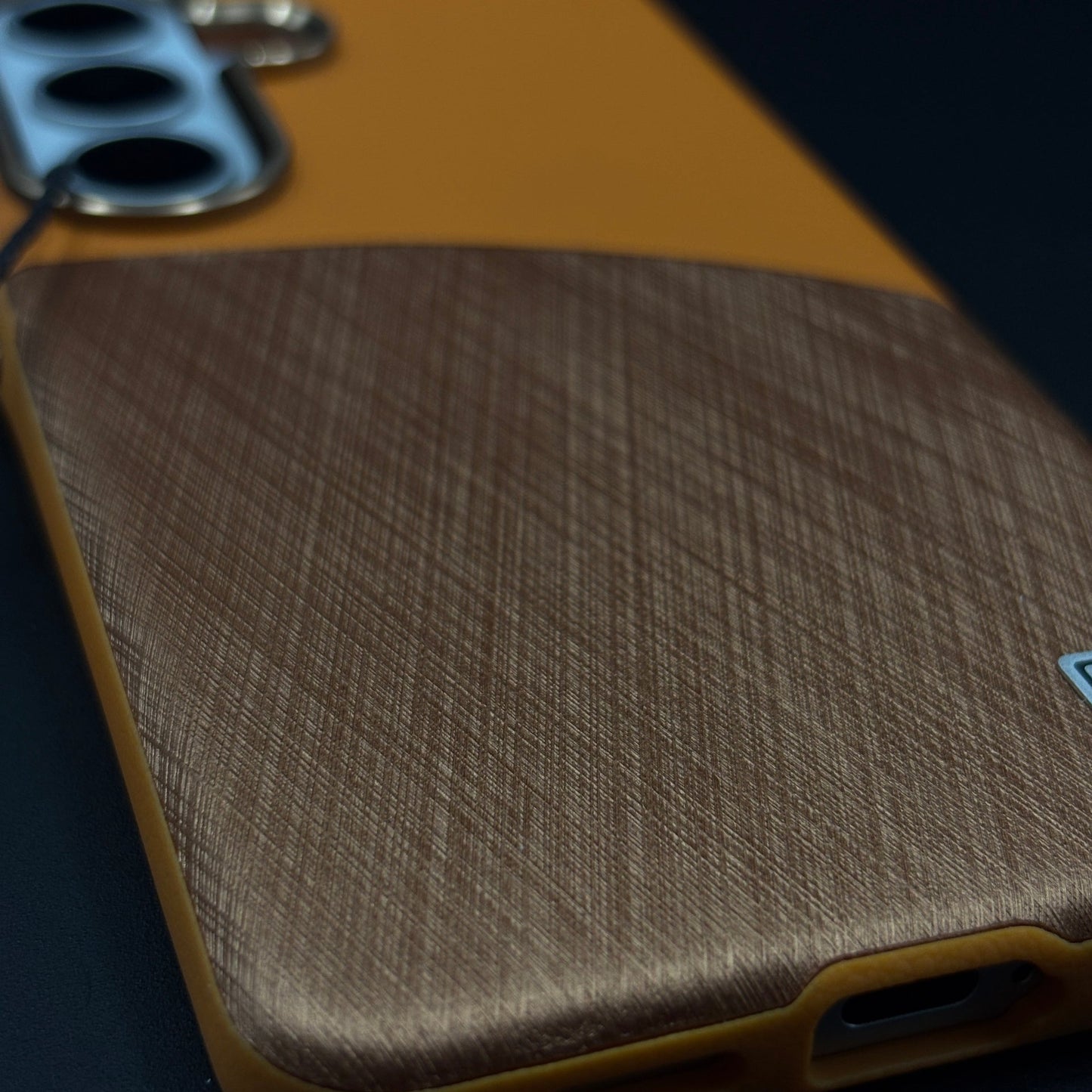 Luxury Dual-Tone Leather Hidden MagSafe Case Cover for Samsung Galaxy S26
