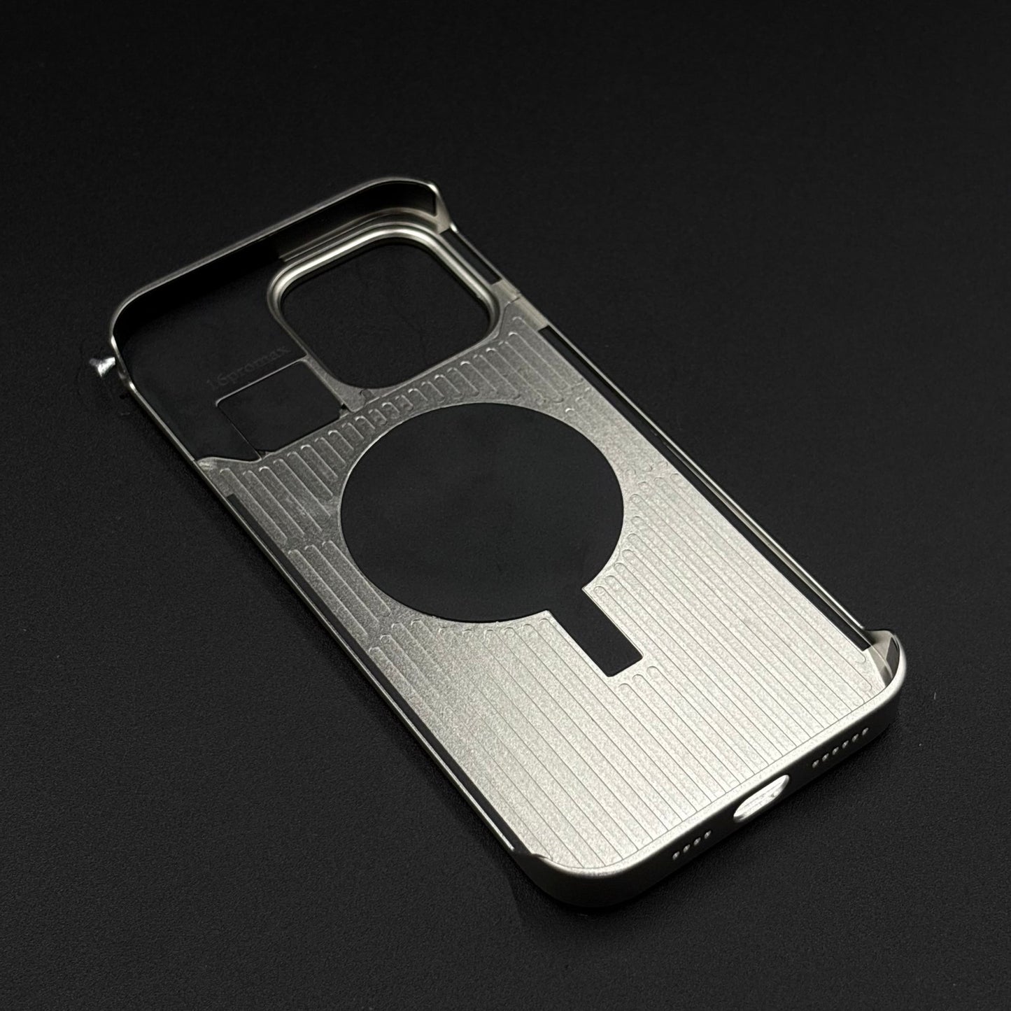 AeroFlex Aluminium Leather Case Hidden Magsafe for iPhone | Premium Metallic Frame | Hybrid Back Cover
