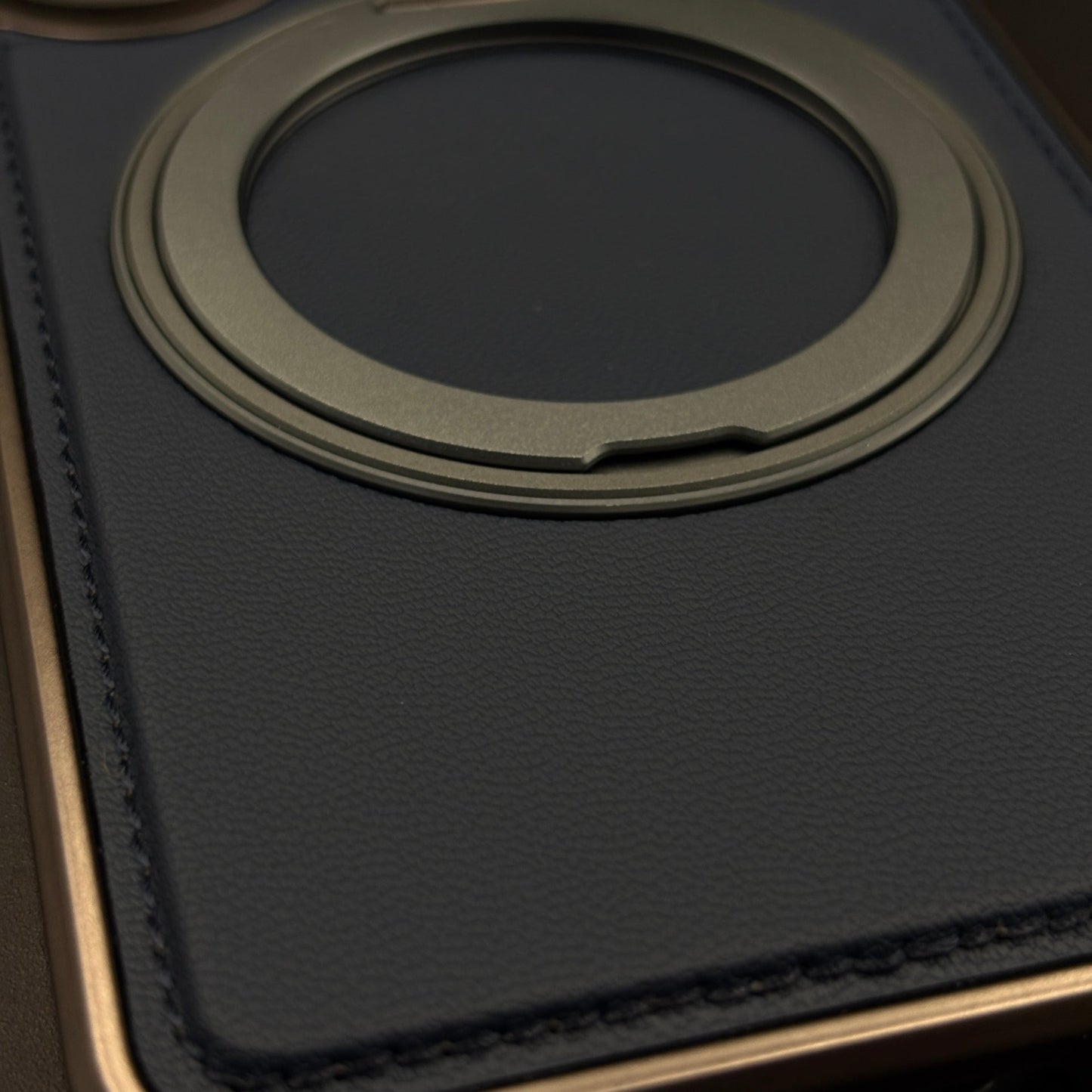 Stitched Leather MagSafe Metal Stand Case for Samsung Galaxy S26 Ultra