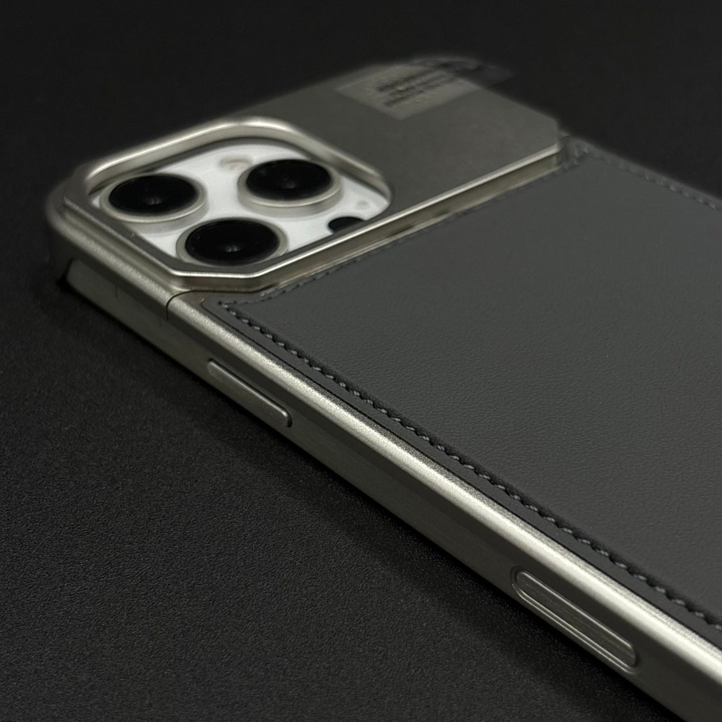 AeroFlex Aluminium Leather Case Hidden Magsafe for iPhone | Premium Metallic Frame | Hybrid Back Cover