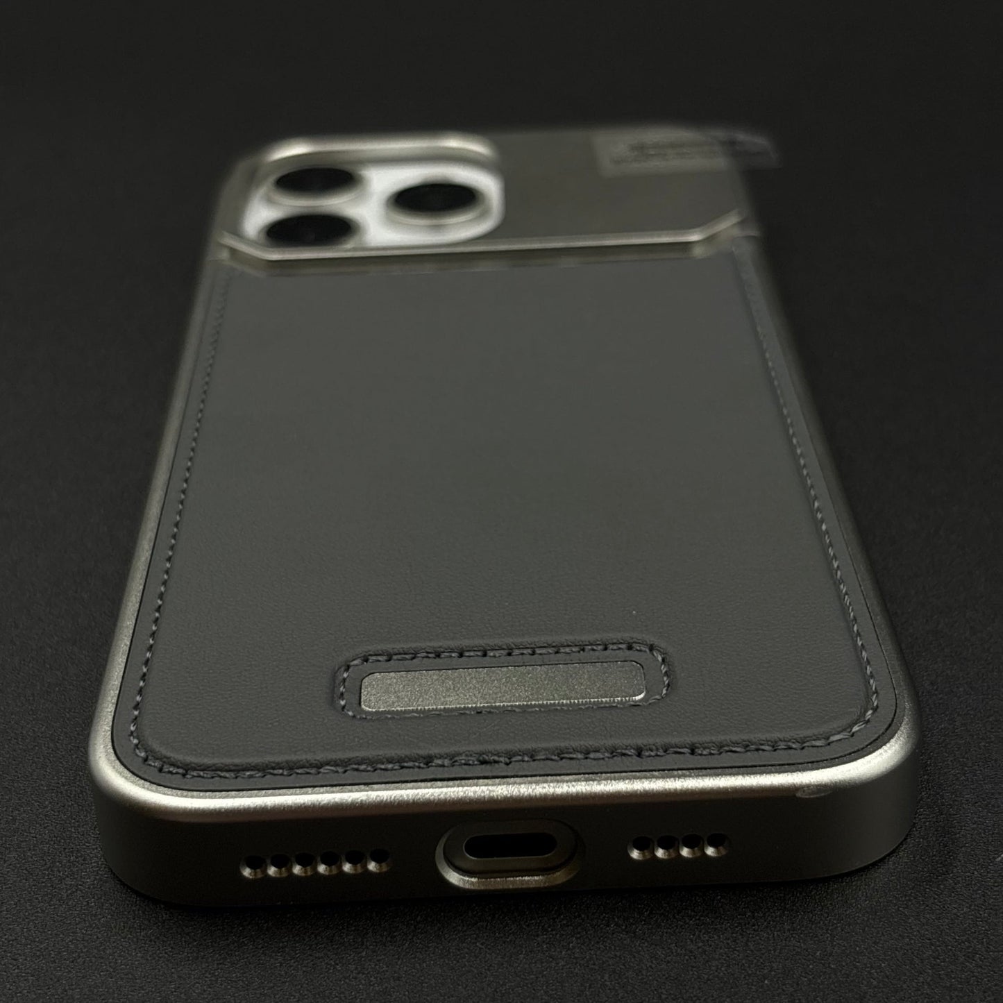 AeroFlex Aluminium Leather Case Hidden Magsafe for iPhone | Premium Metallic Frame | Hybrid Back Cover