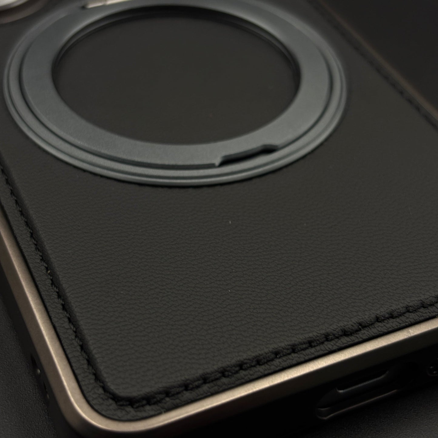 Stitched Leather MagSafe Metal Stand Case for Samsung Galaxy S26 Ultra