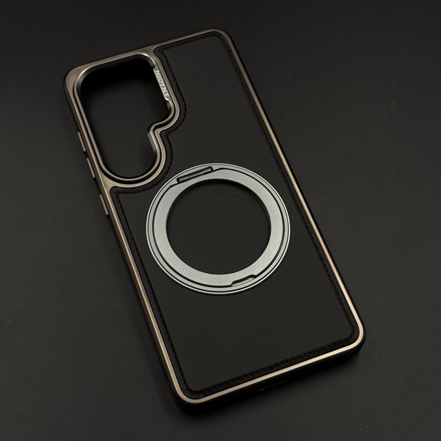 Stitched Leather MagSafe Metal Stand Case for Samsung Galaxy S26 Ultra