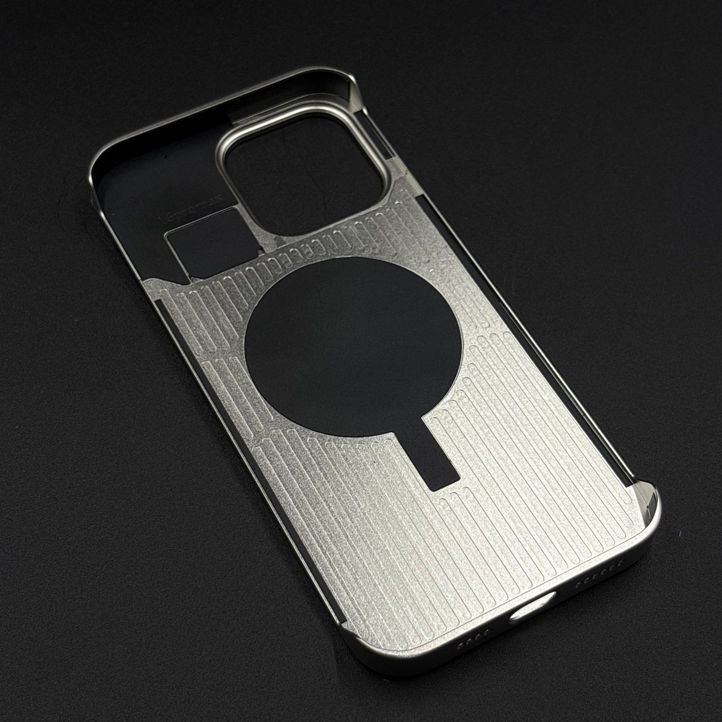 AeroFlex Aluminium Leather Case Hidden Magsafe for iPhone | Premium Metallic Frame | Hybrid Back Cover