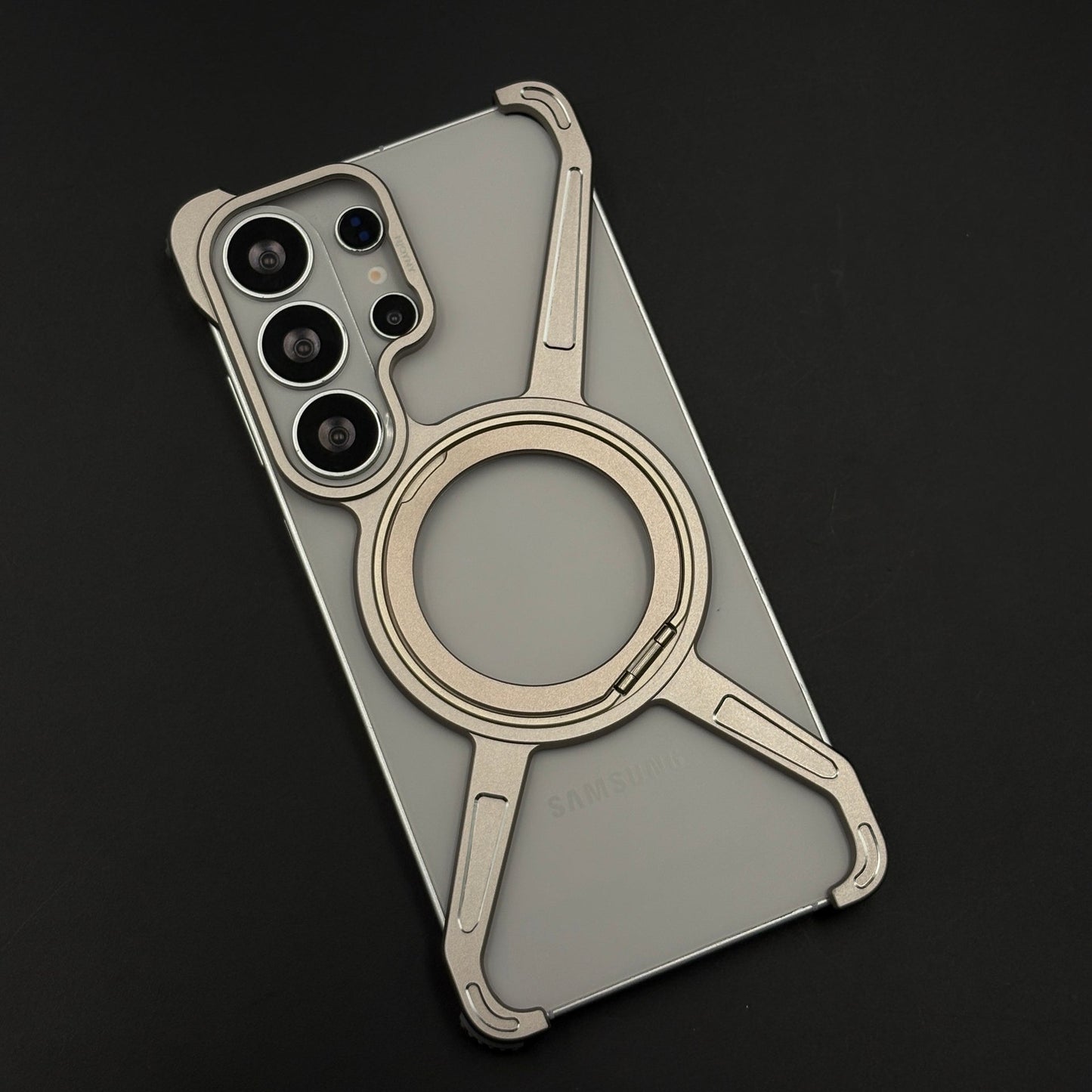 X-Shape Metal Magnetic MagSafe Ring Stand Case for Samsung Galaxy S26 Ultra