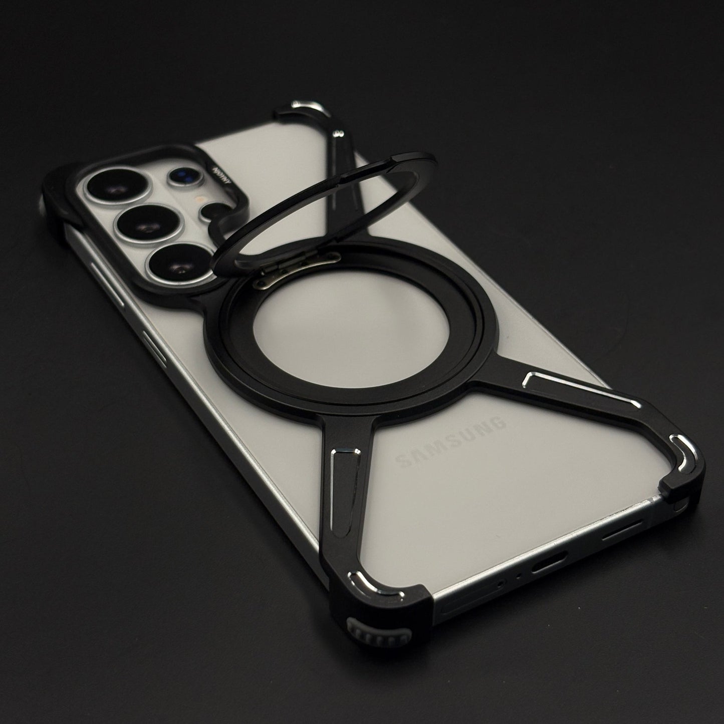 X-Shape Metal Magnetic MagSafe Ring Stand Case for Samsung Galaxy S26 Ultra