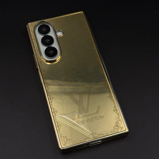 Handcrafted 24K Gold Plated Luxury Fashion Brand Case for Samsung Galaxy Z Fold 7 | Luxury Limited Edition Cover