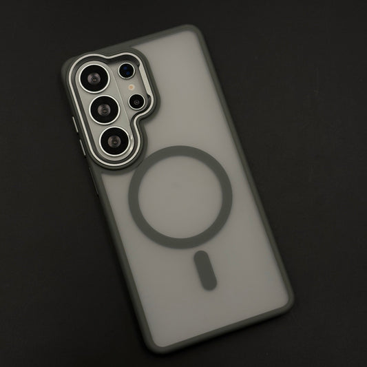Smoky Matte MagSafe Case with Metal Camera Bump for Samsung Galaxy S26 Ultra