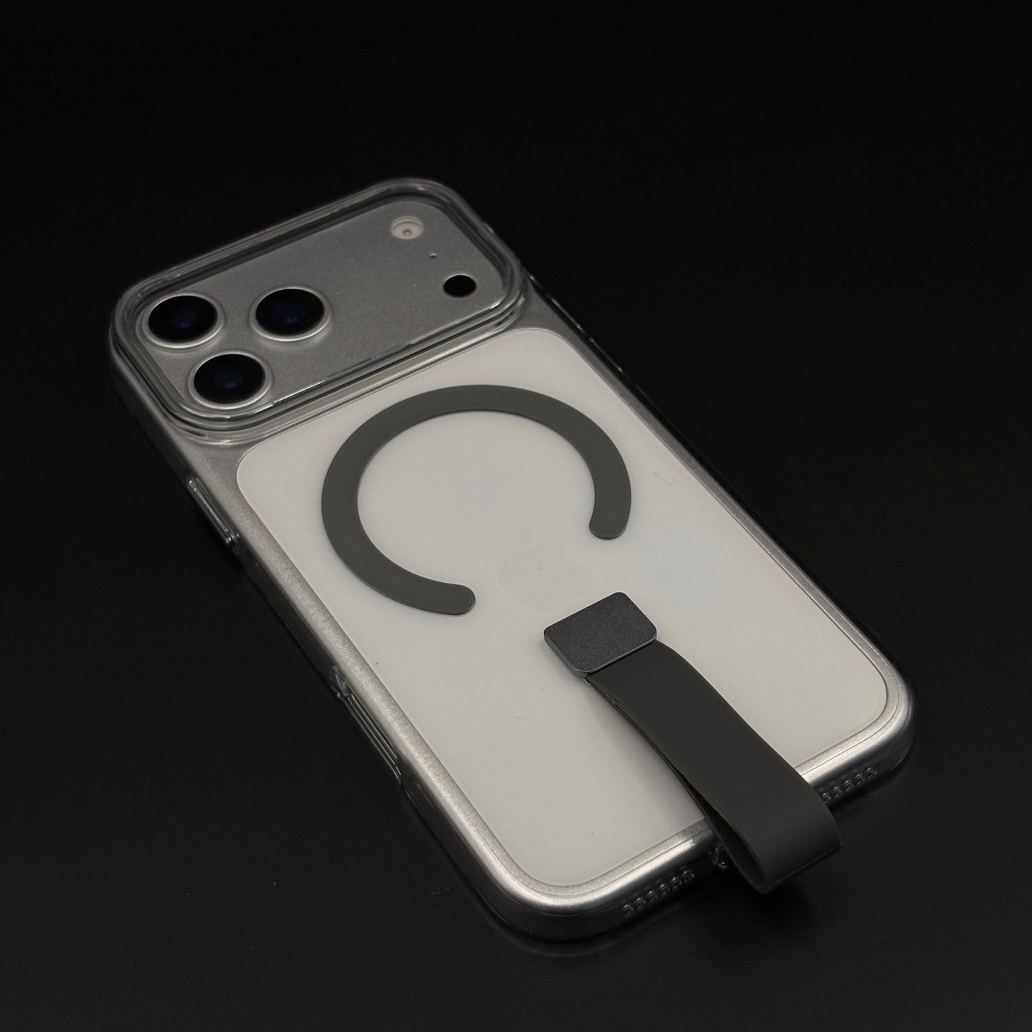 MagSafe Clear Phone Case Cover with Finger Strap Holder for iPhone 17 Series