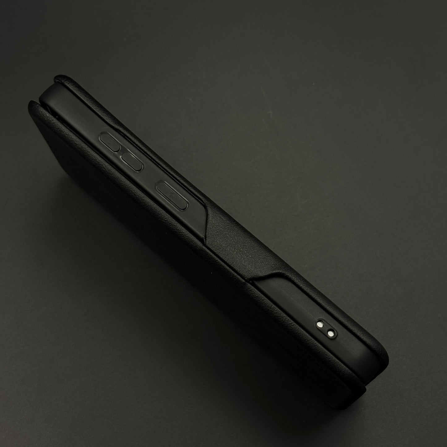 Flip Leather Case with Hidden Card Slot and Kickstand for Samsung Galaxy S26 Ultra