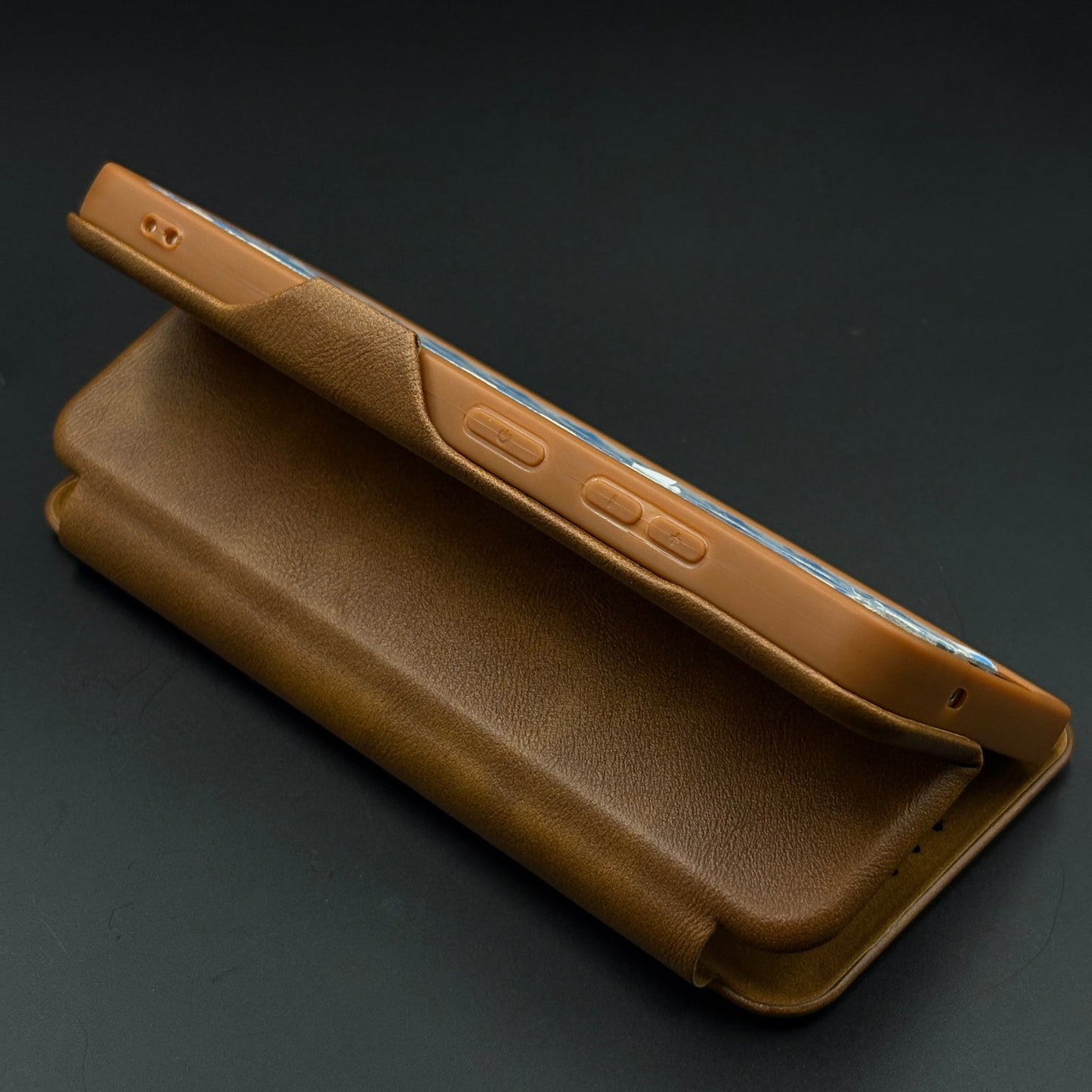 Flip Leather Case with Hidden Card Slot and Kickstand for Samsung Galaxy S26 Ultra