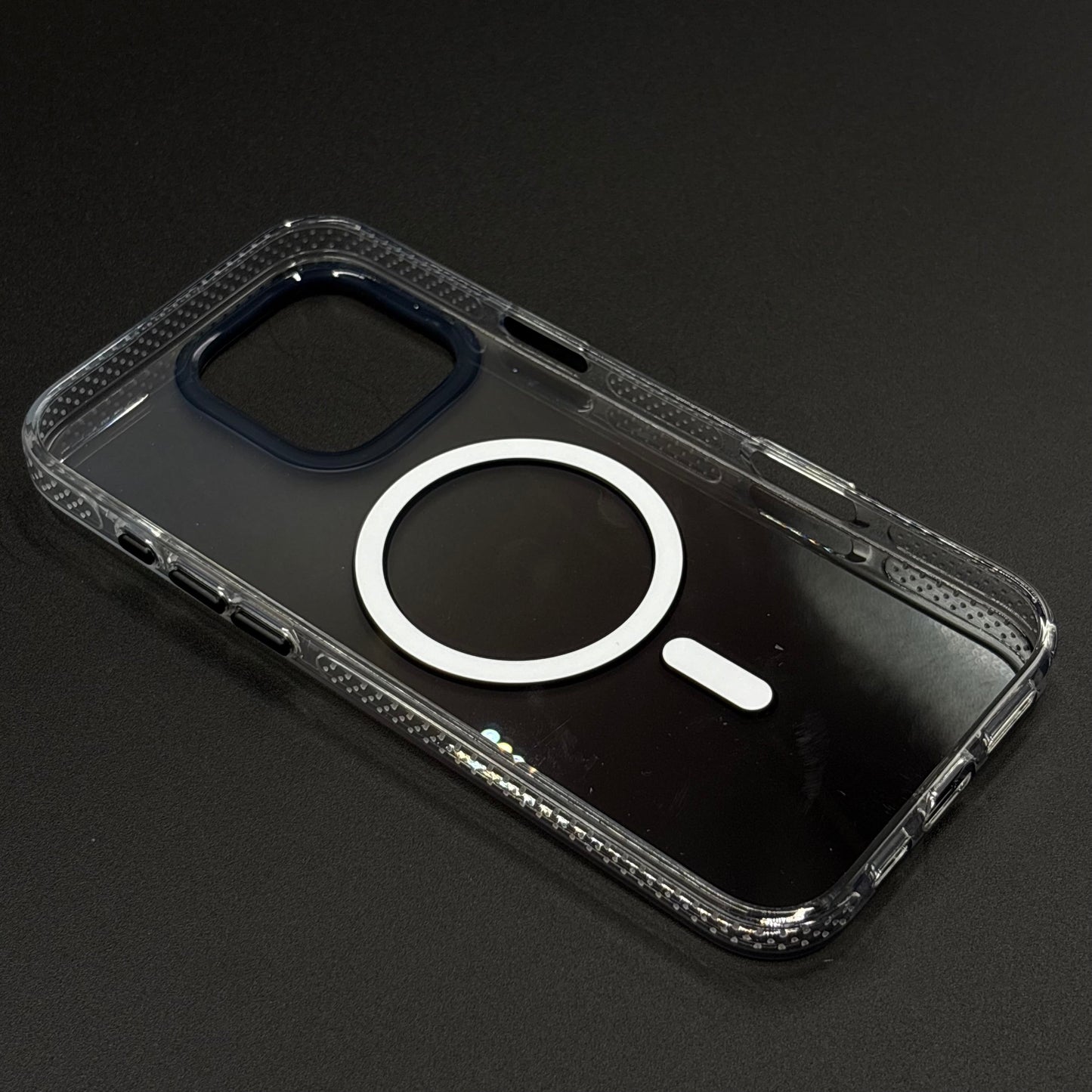 Non-Yellowing Dual-Tone Matte MagSafe Case for iPhone | Soft Finish | Magnetic Ring Support