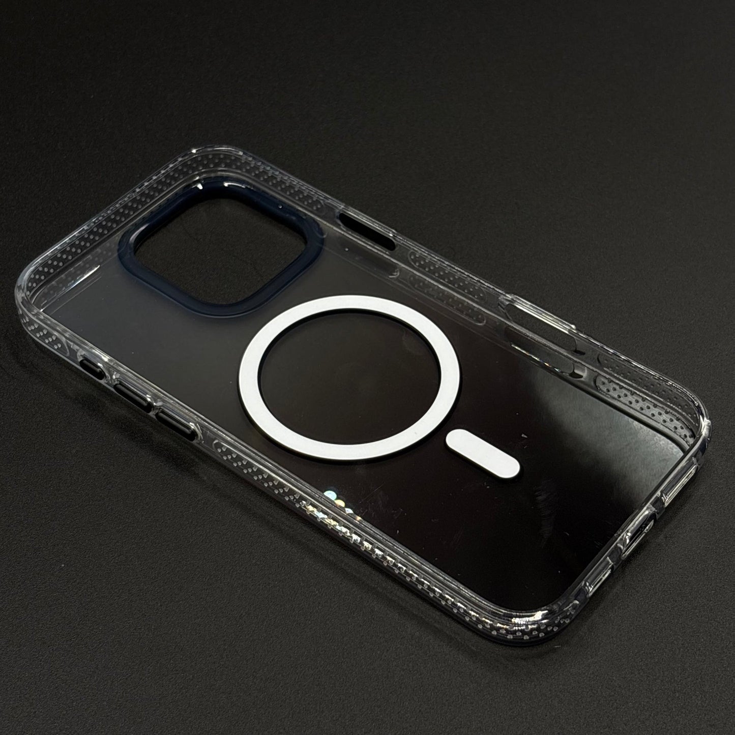 Non-Yellowing Dual-Tone Matte MagSafe Case for iPhone | Soft Finish | Magnetic Ring Support