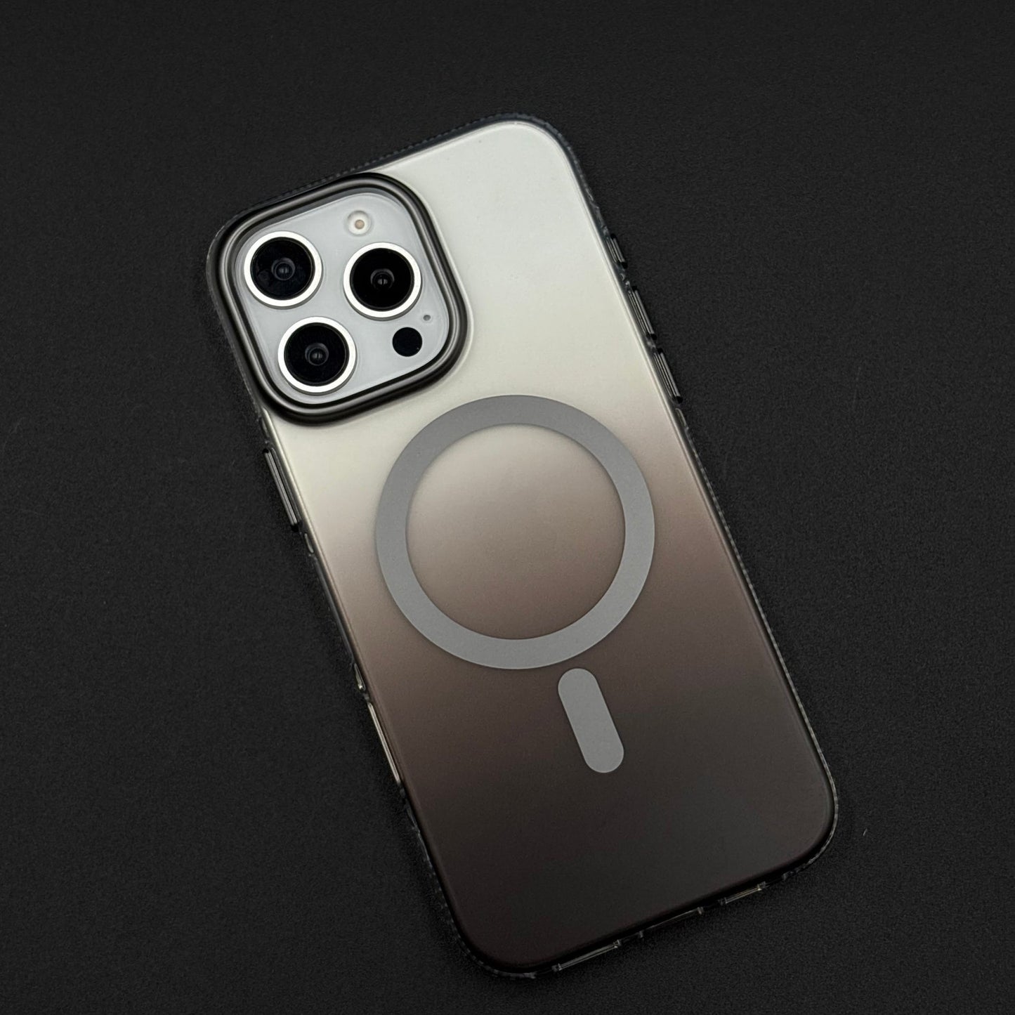 Non-Yellowing Dual-Tone Matte MagSafe Case for iPhone | Soft Finish | Magnetic Ring Support