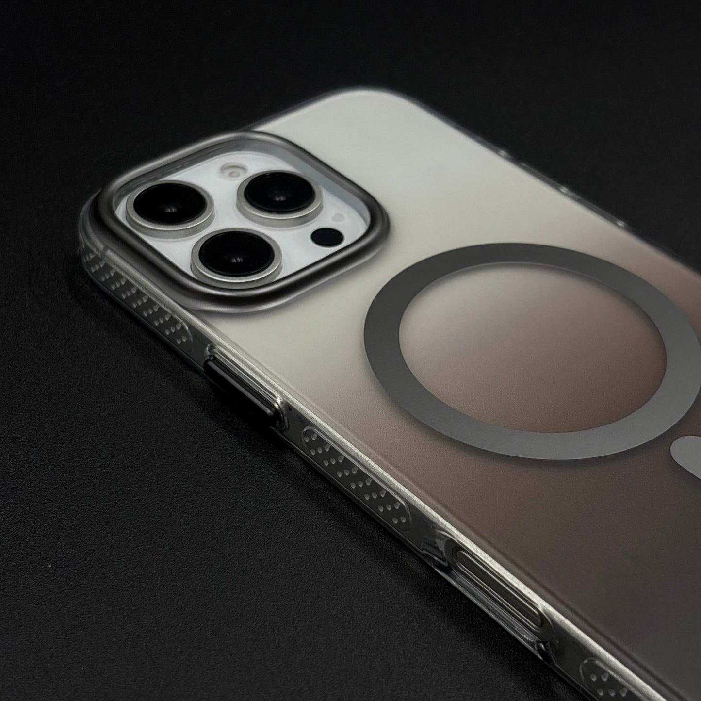 Non-Yellowing Dual-Tone Matte MagSafe Case for iPhone | Soft Finish | Magnetic Ring Support