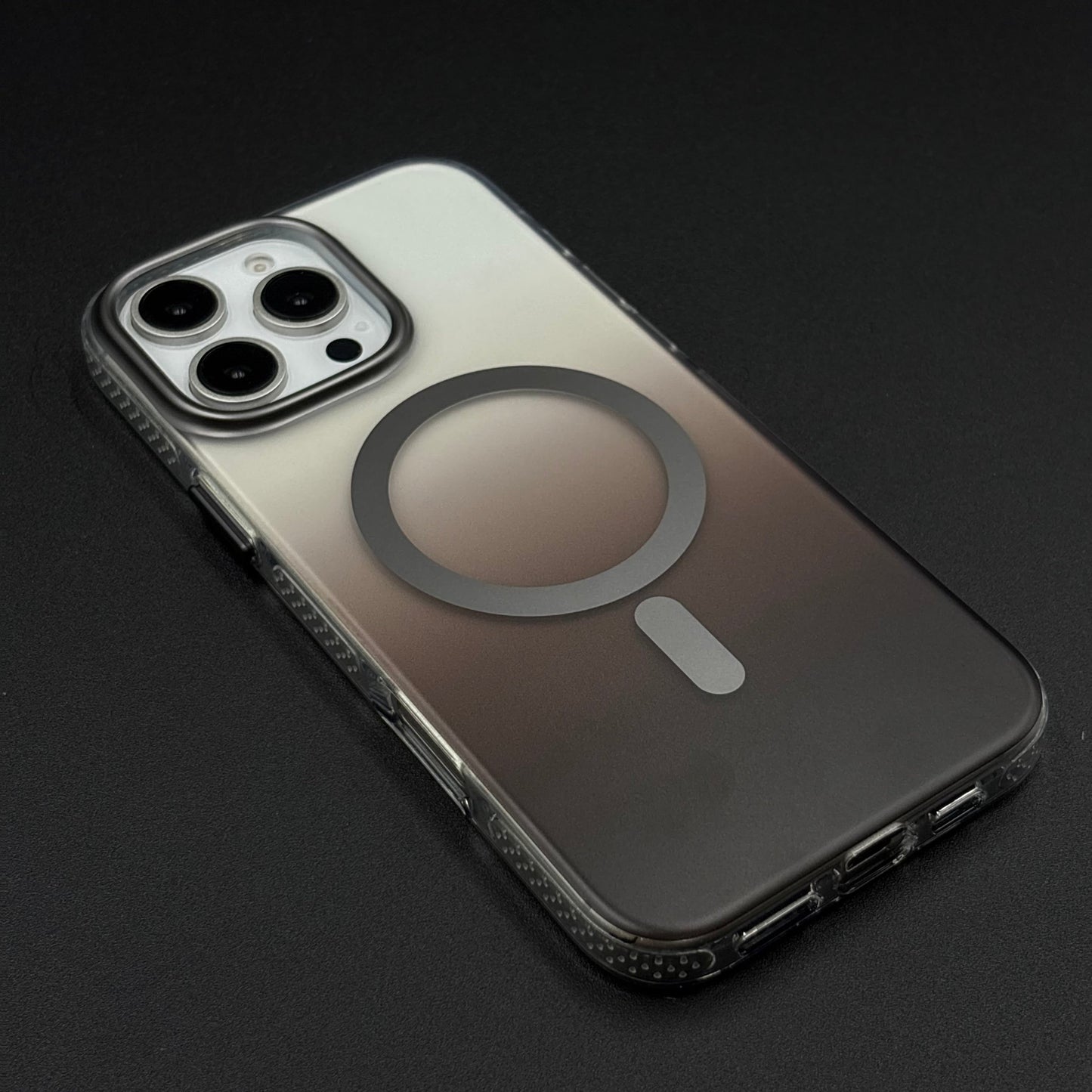 Non-Yellowing Dual-Tone Matte MagSafe Case for iPhone | Soft Finish | Magnetic Ring Support