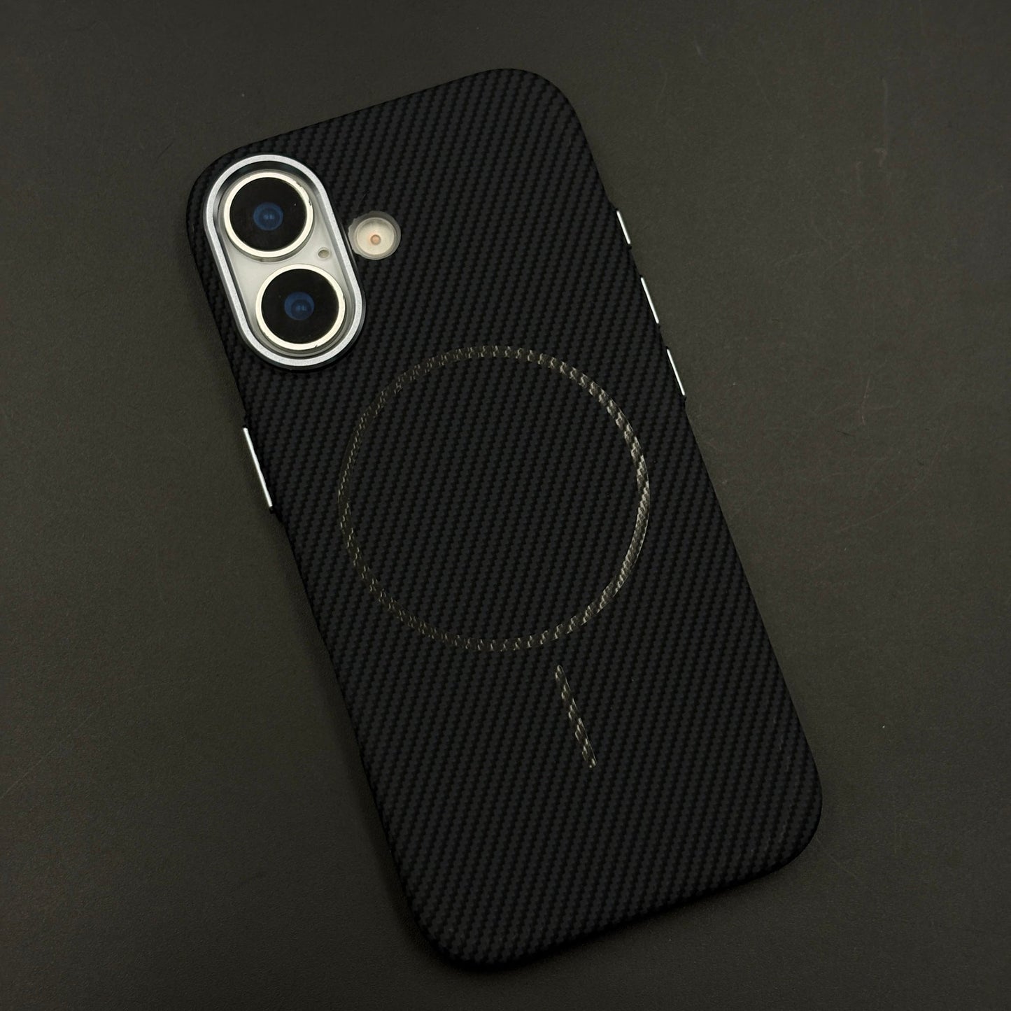 Carbon Fibre MagSafe Case with Raised Metal Bezel for iPhone 17