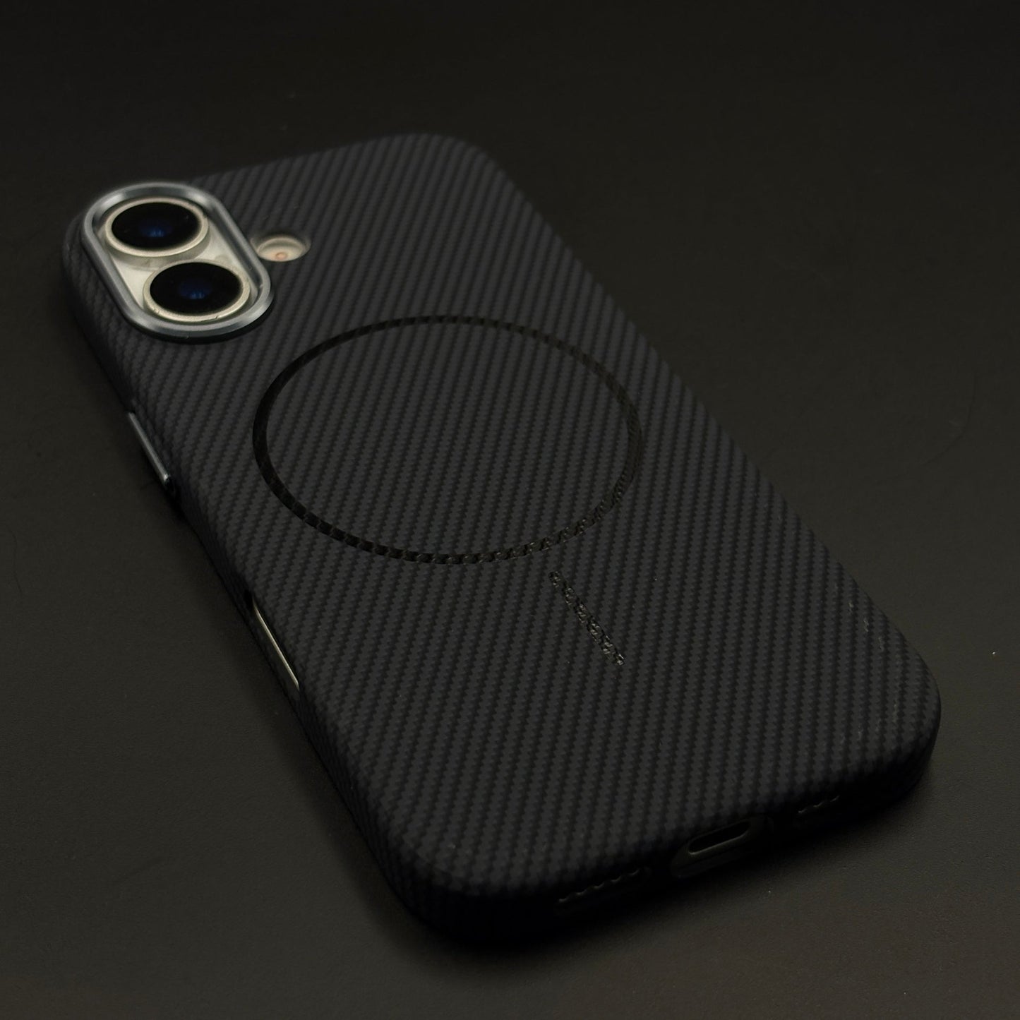 Carbon Fibre MagSafe Case with Raised Metal Bezel for iPhone 17