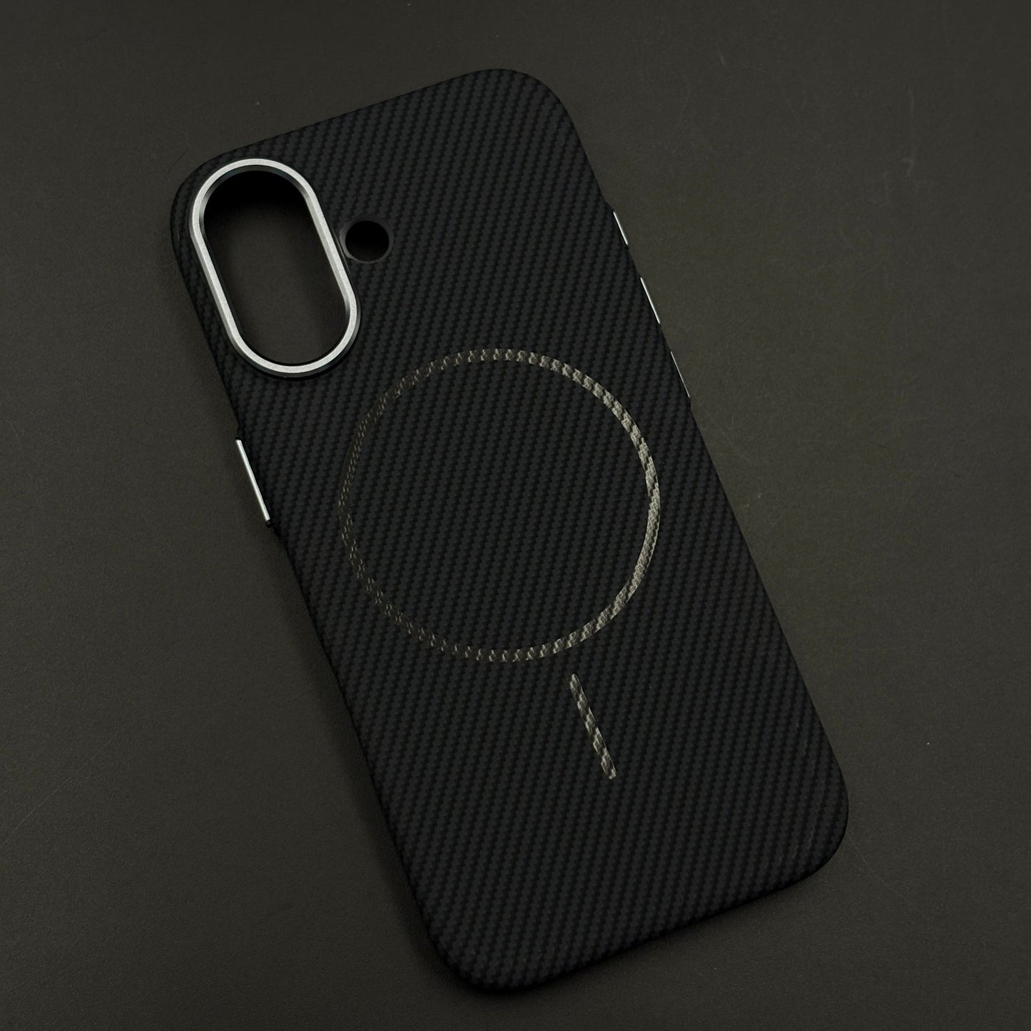 Carbon Fibre MagSafe Case with Raised Metal Bezel for iPhone 17