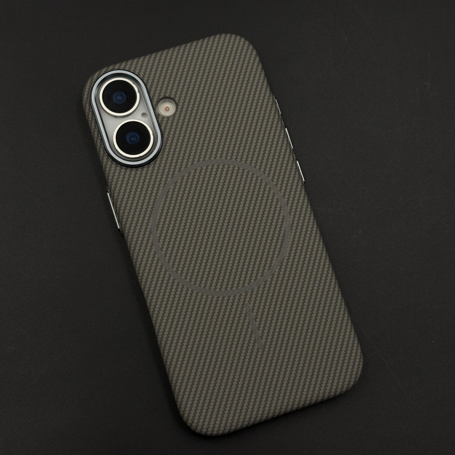 Carbon Fibre MagSafe Case with Raised Metal Bezel for iPhone 17