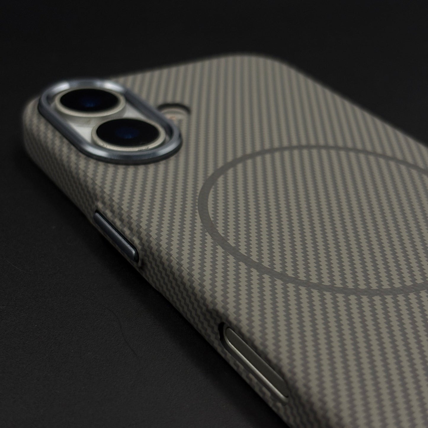 Carbon Fibre MagSafe Case with Raised Metal Bezel for iPhone 17