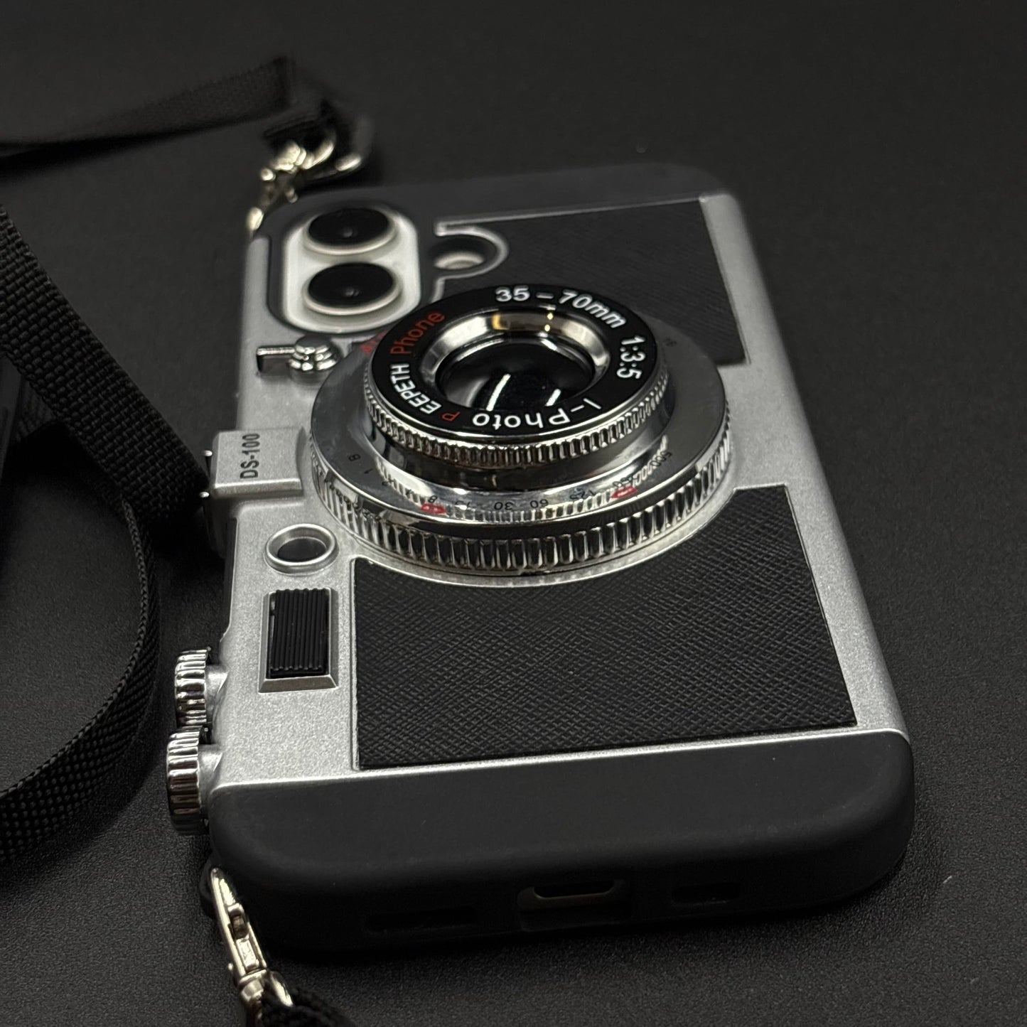 3D Vintage Camera Case for iPhone 16 Series | Retro Designer | Detachable Sling