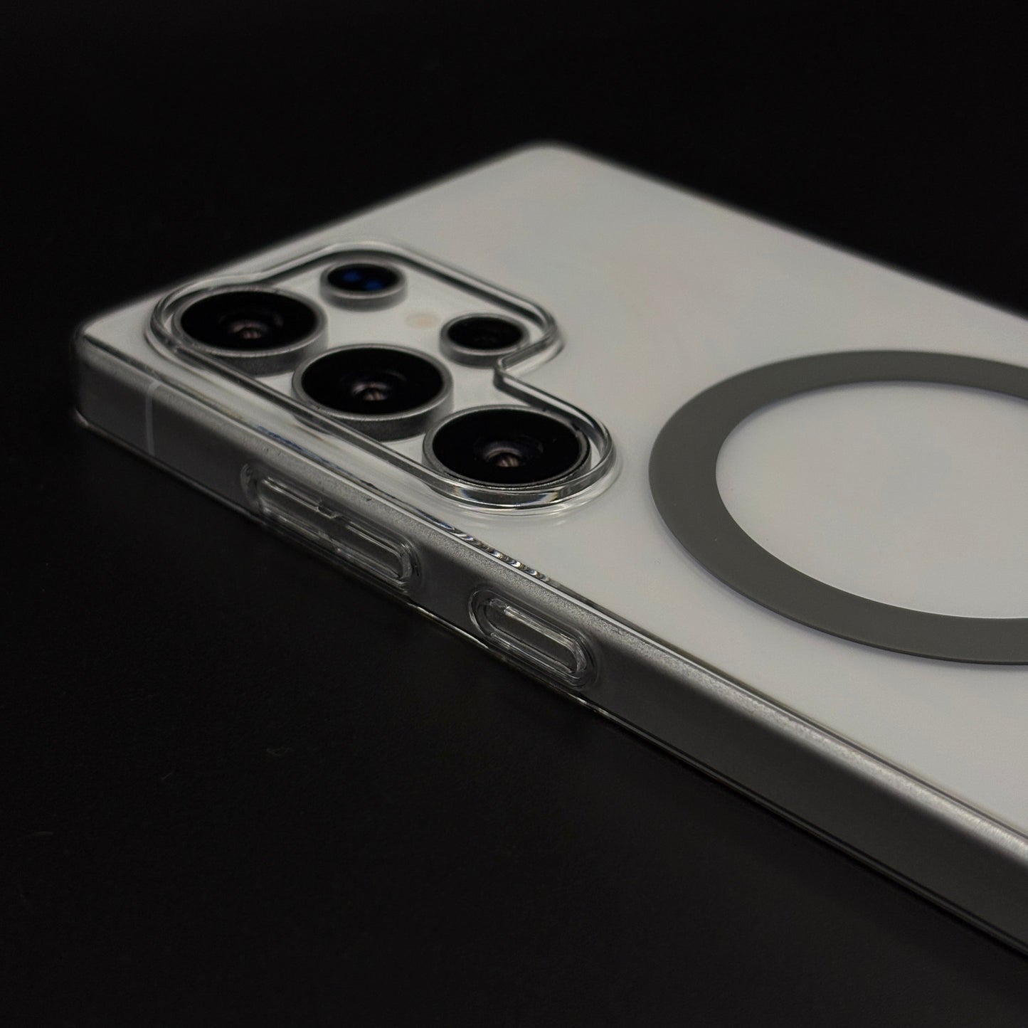 MagSafe Clear Phone Case Cover with Finger Strap Holder for Samsung Galaxy S25 Ultra