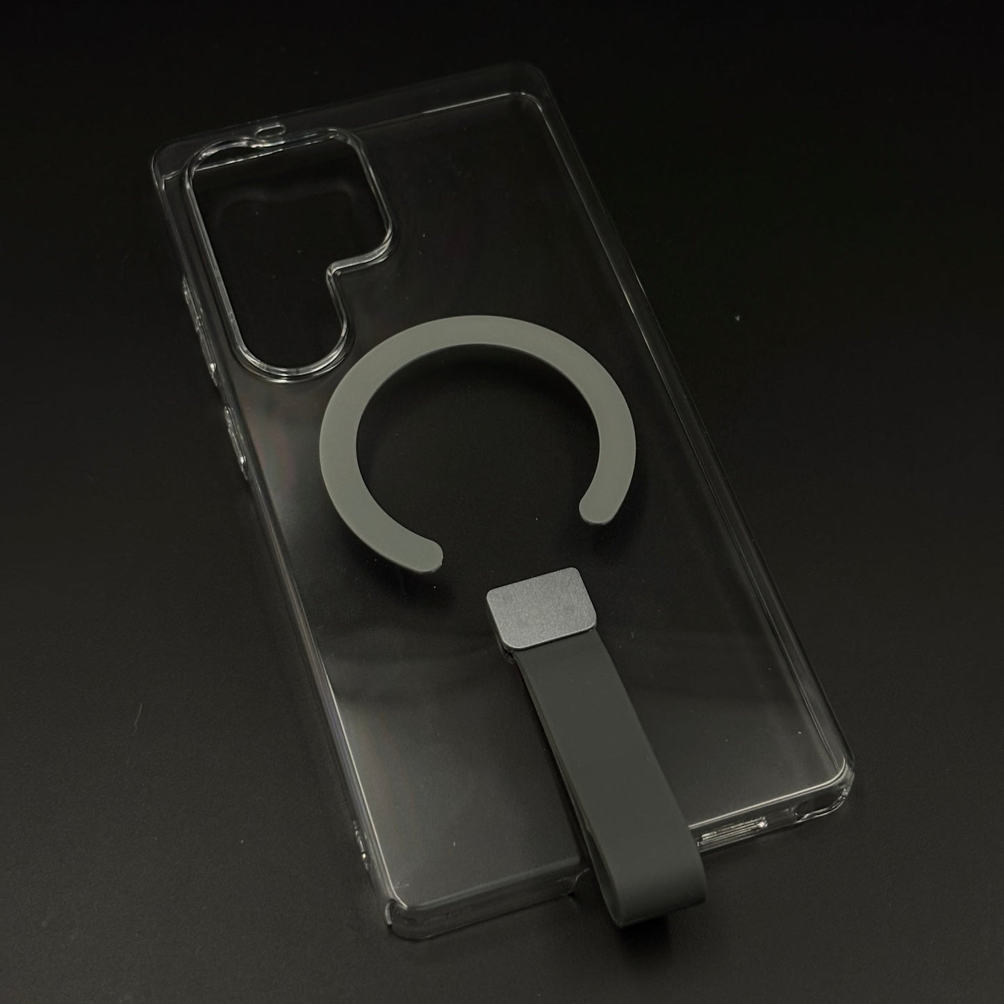 MagSafe Clear Phone Case Cover with Finger Strap Holder for Samsung Galaxy S25 Ultra