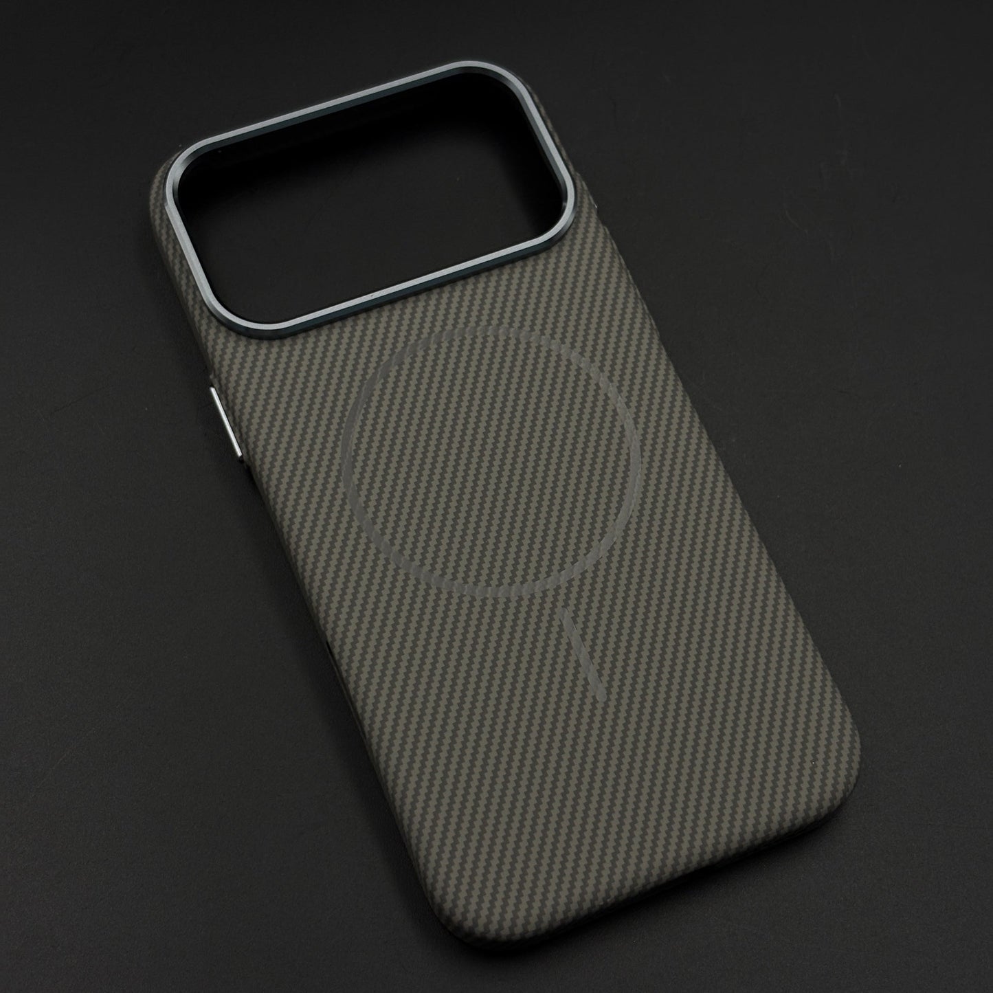 Carbon Fibre MagSafe Case with Raised Metal Bezel for iPhone 17 Series