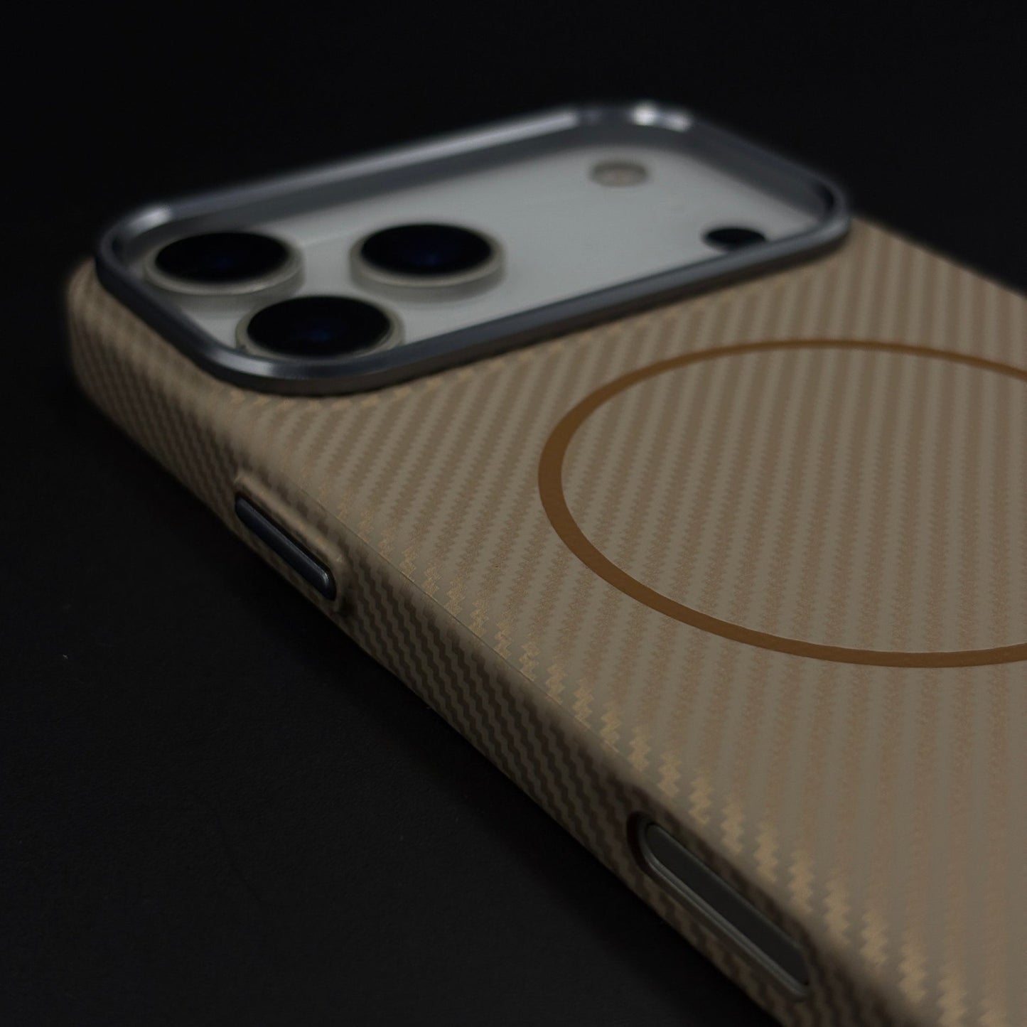 Carbon Fibre MagSafe Case with Raised Metal Bezel for iPhone 17 Series