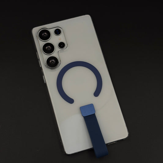 MagSafe Clear Phone Case Cover with Finger Strap Holder for Samsung Galaxy S25 Ultra