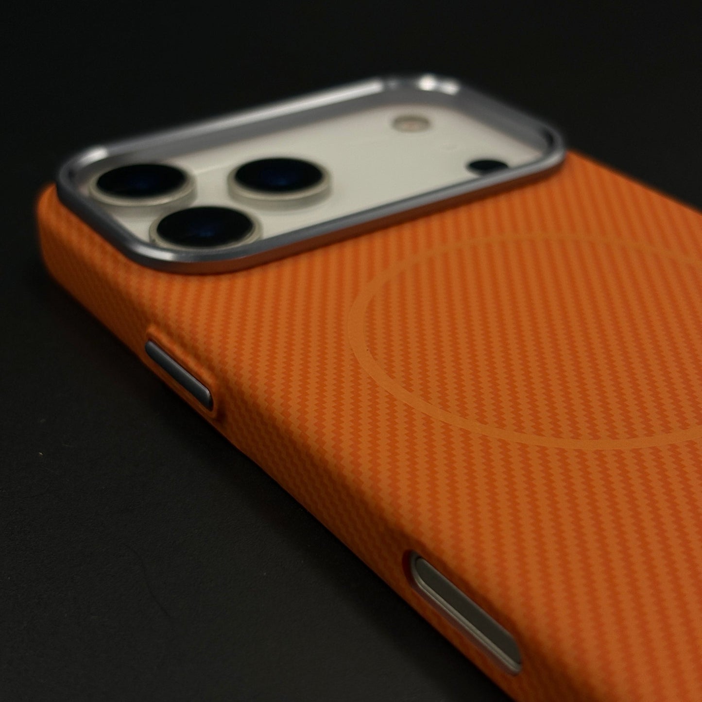 Carbon Fibre MagSafe Case with Raised Metal Bezel for iPhone 17 Series